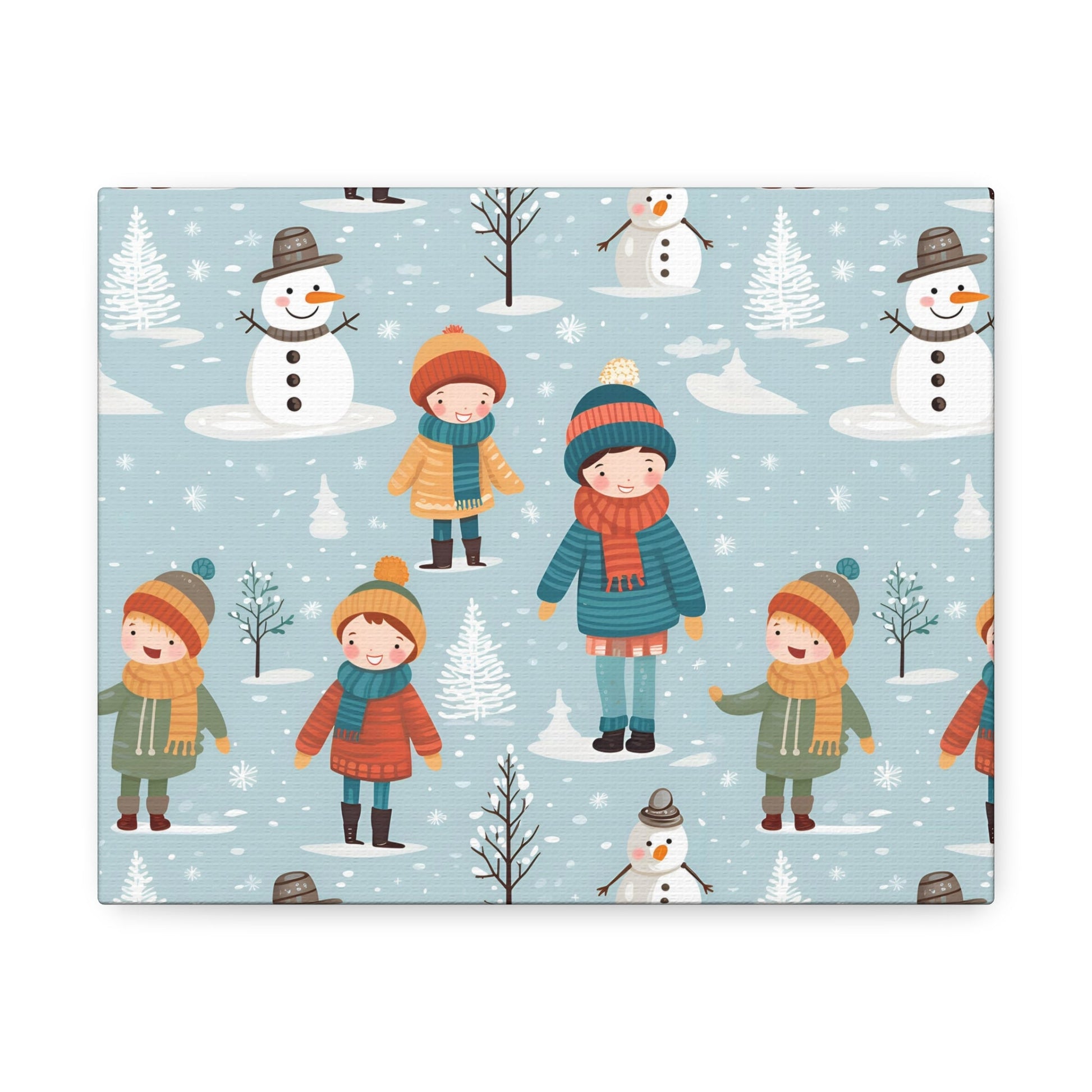 Snowflake Dance - Winter Whimsy - Wall Art Canvas - Pattern Symphony