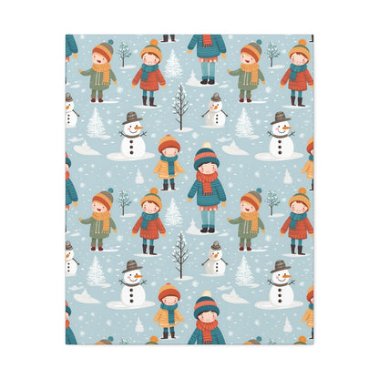 Snowflake Dance - Winter Whimsy - Wall Art Canvas - Pattern Symphony