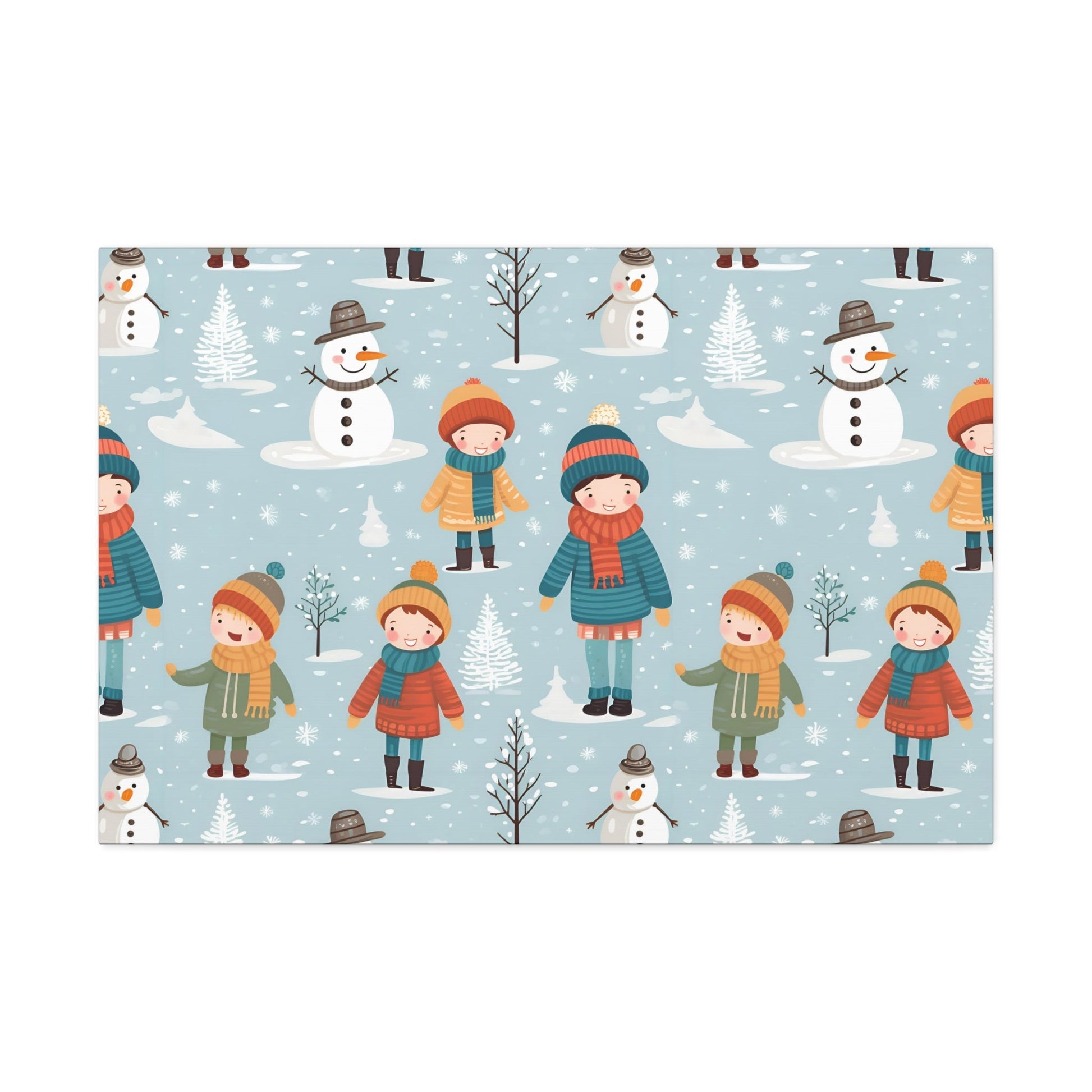 Snowflake Dance - Winter Whimsy - Wall Art Canvas - Pattern Symphony