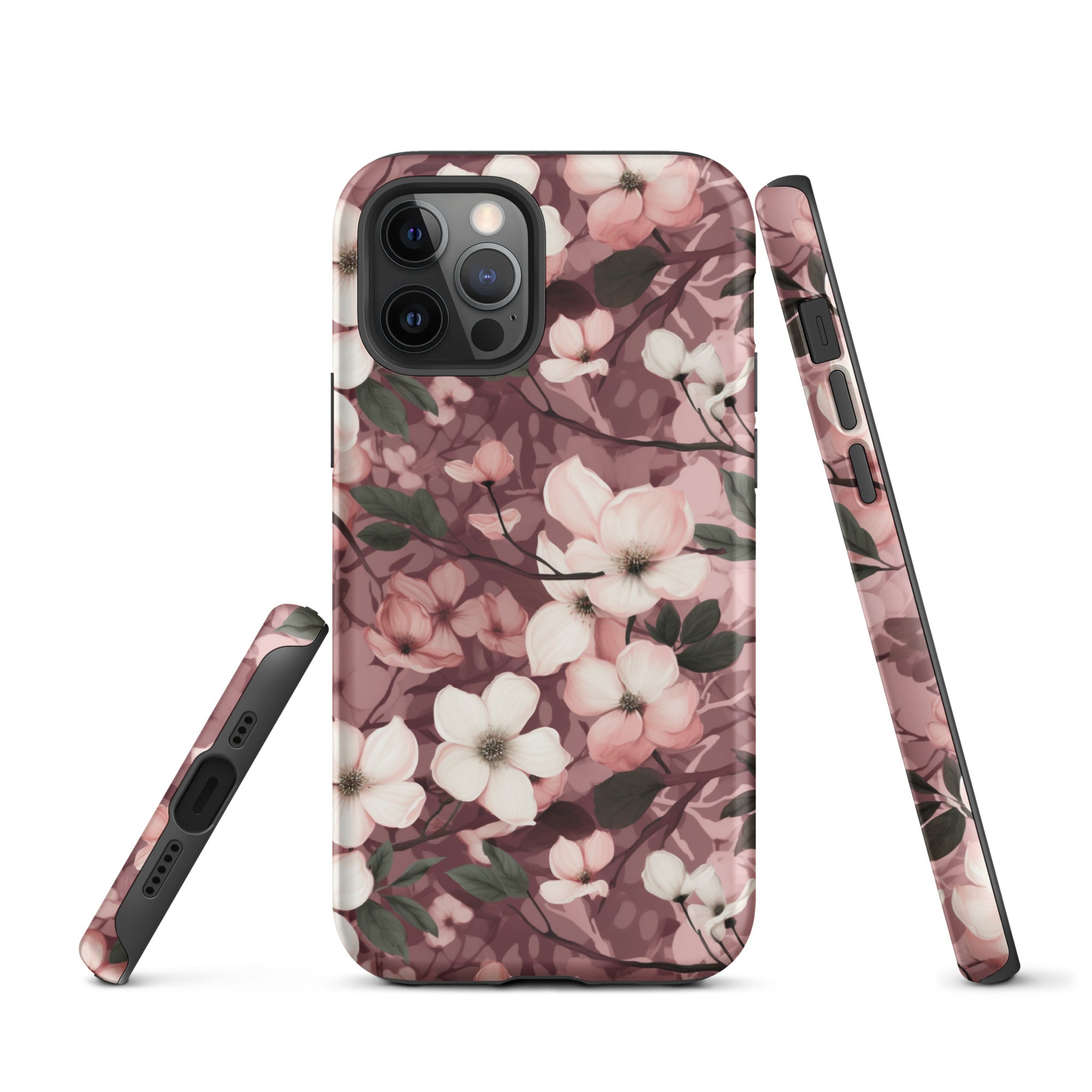 Sparse Dogwood Blossoms - Elegant Floral Design - iPhone Case - Pattern Symphony