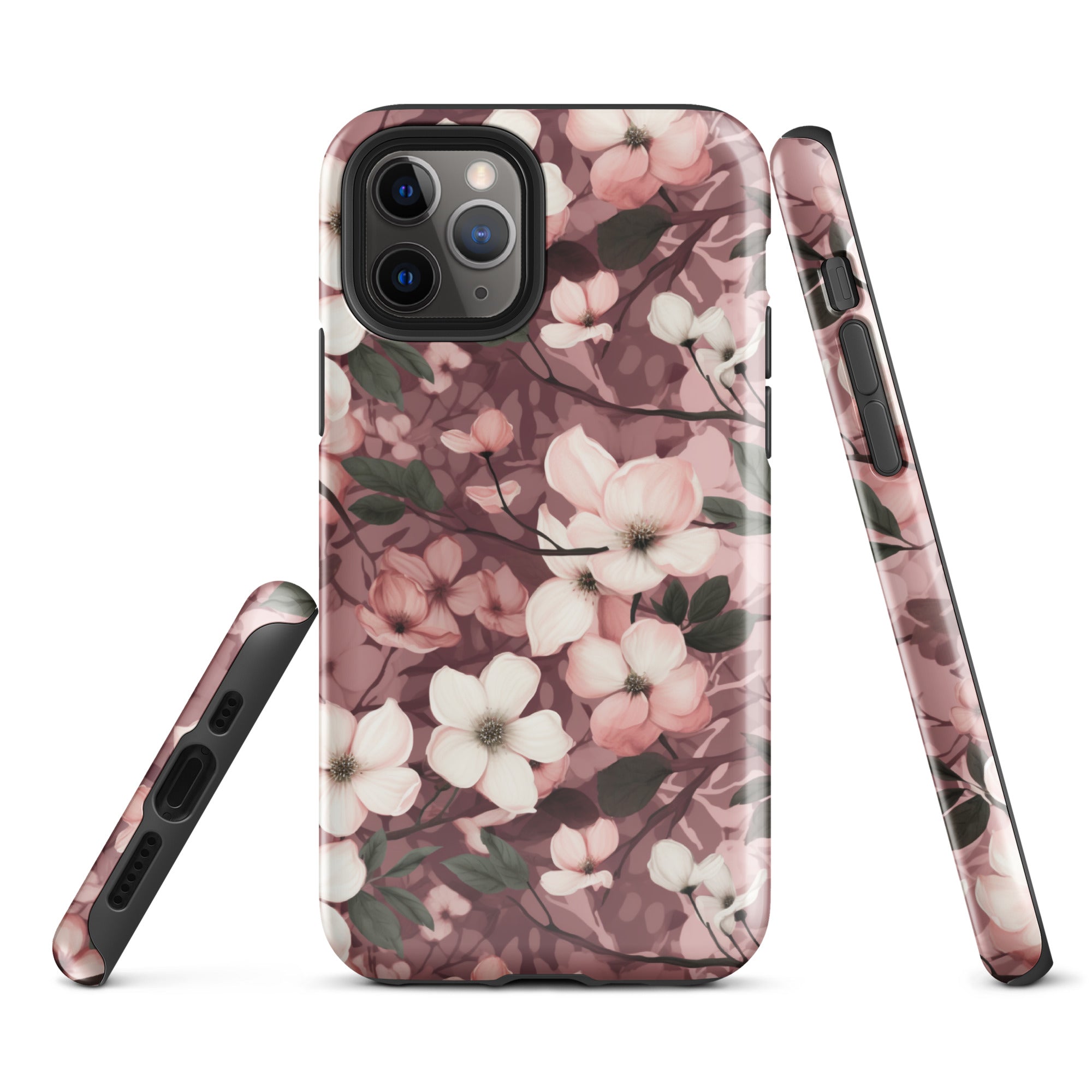 Sparse Dogwood Blossoms - Elegant Floral Design - iPhone Case - Pattern Symphony