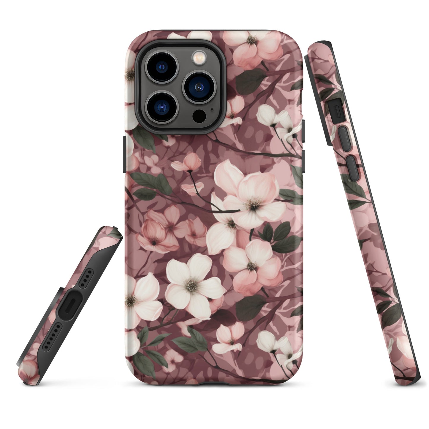 Sparse Dogwood Blossoms - Elegant Floral Design - iPhone Case - Pattern Symphony