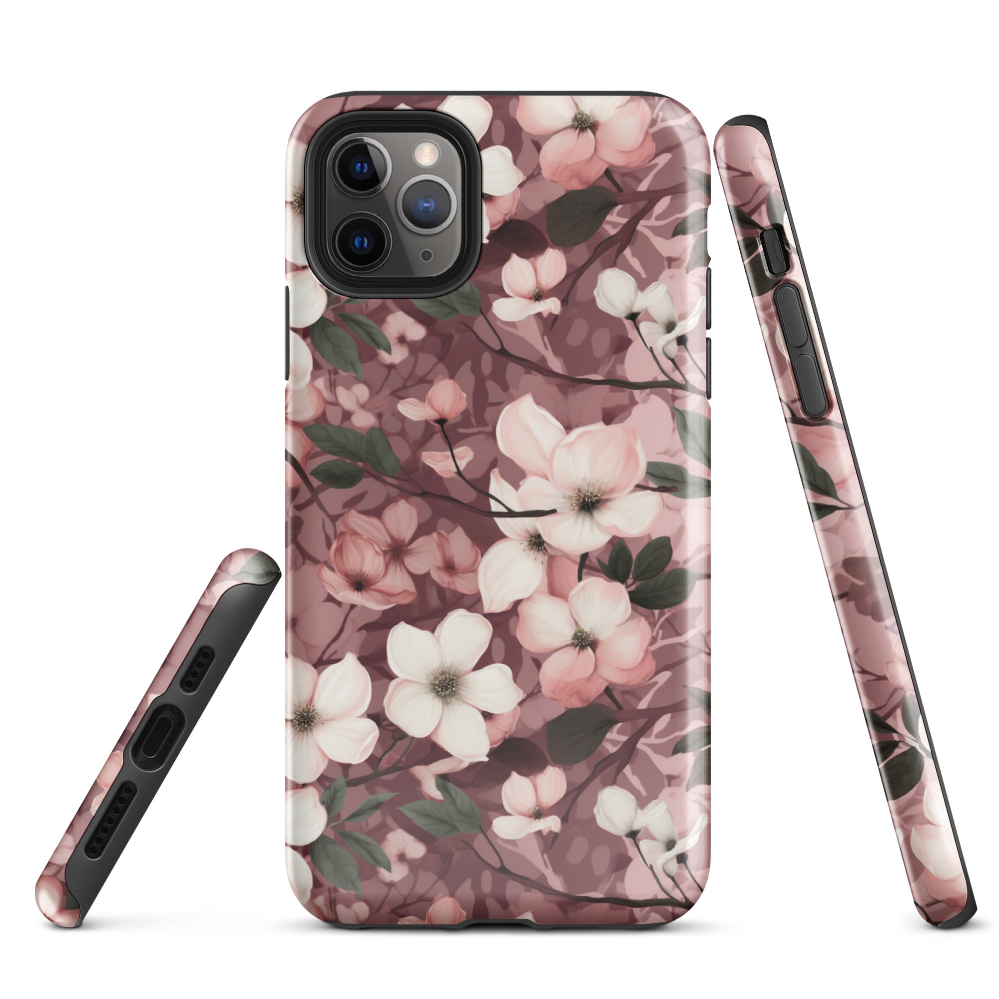 Sparse Dogwood Blossoms - Elegant Floral Design - iPhone Case - Pattern Symphony