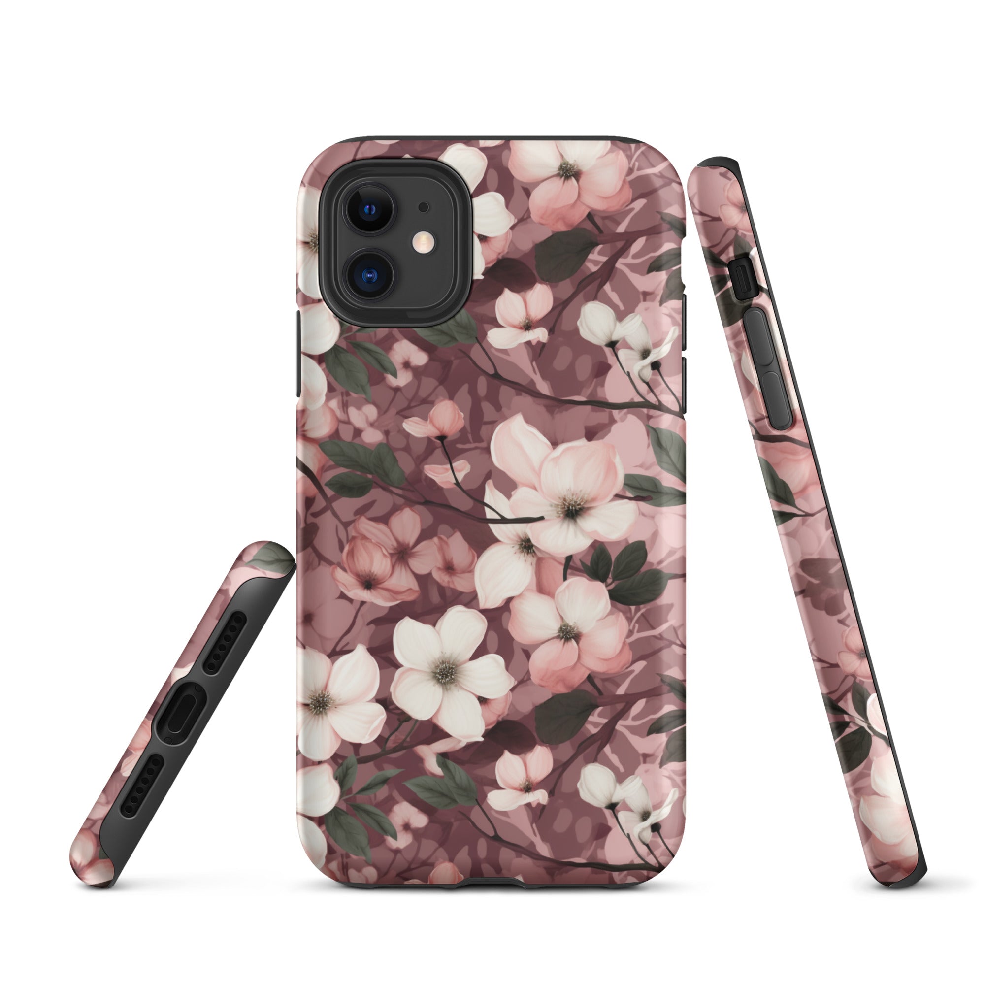 Sparse Dogwood Blossoms - Elegant Floral Design - iPhone Case - Pattern Symphony