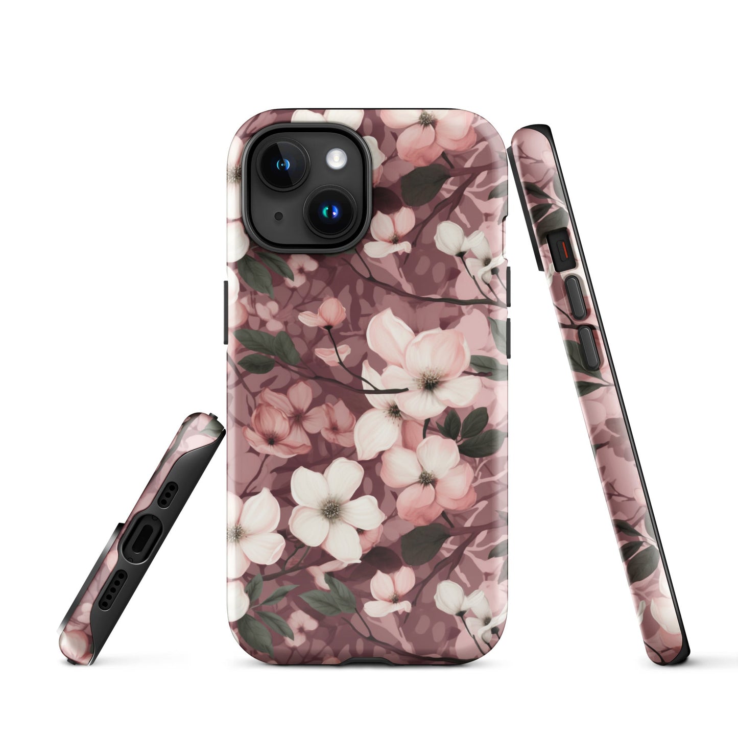 Sparse Dogwood Blossoms - Elegant Floral Design - iPhone Case - Pattern Symphony