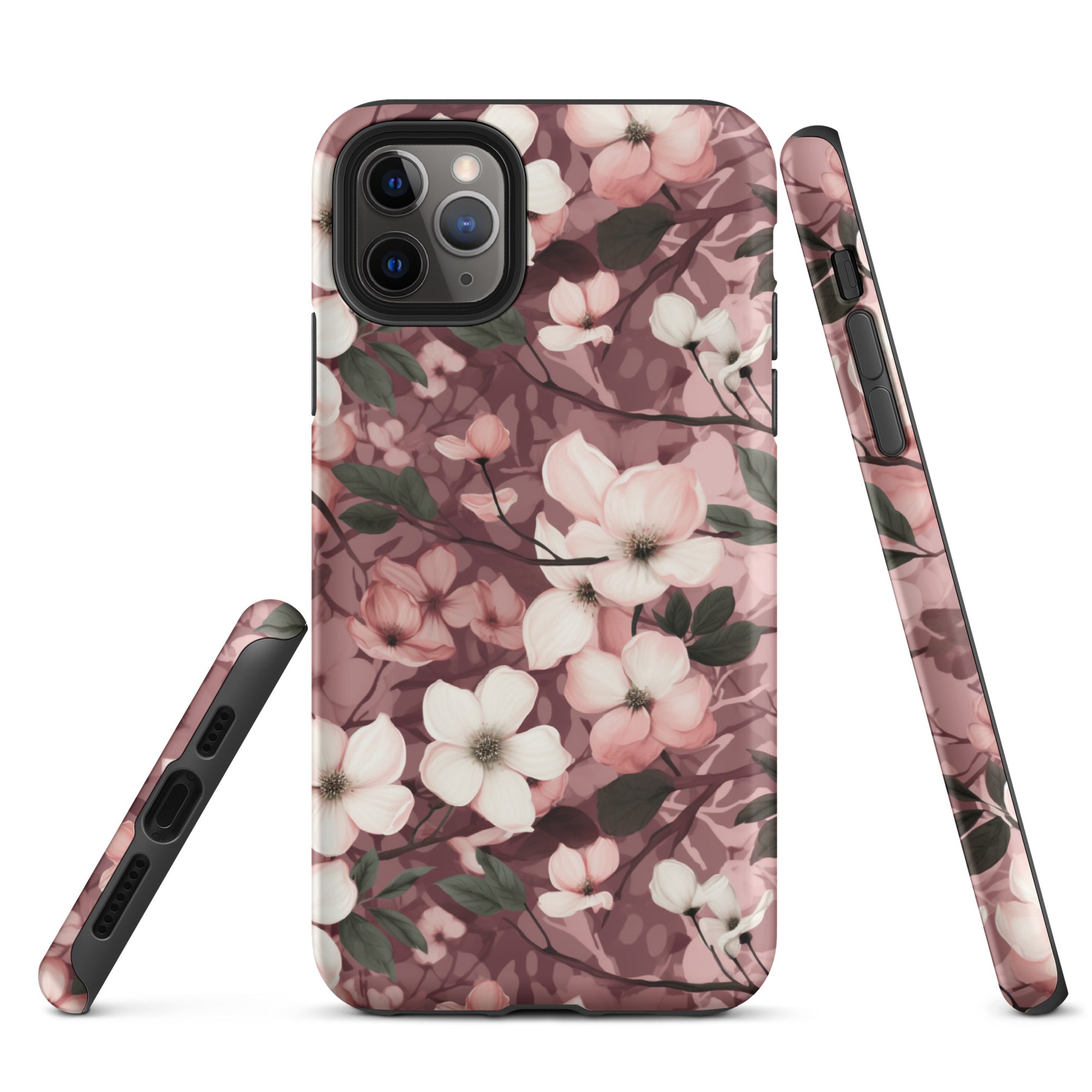 Sparse Dogwood Blossoms - Elegant Floral Design - iPhone Case - Pattern Symphony