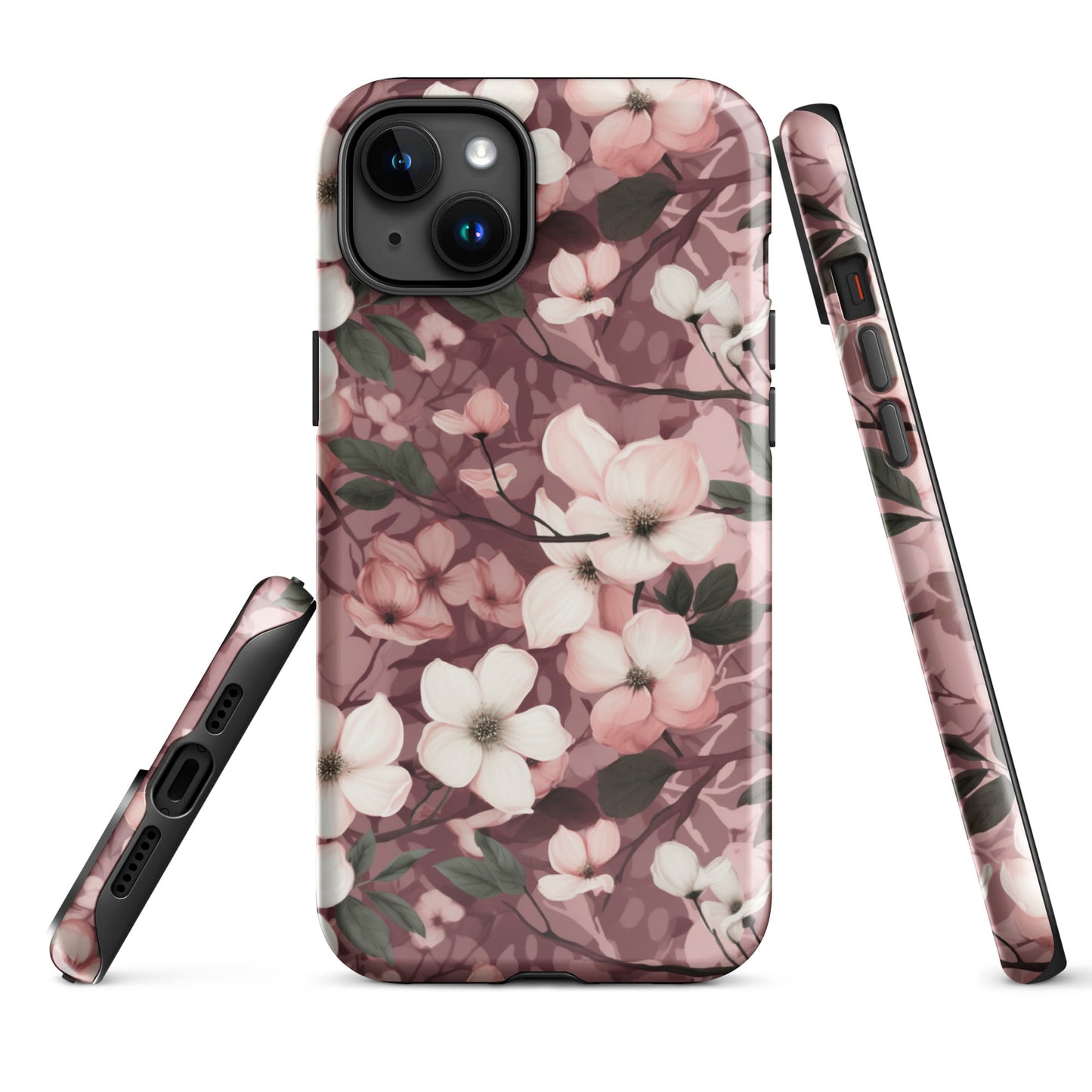 Sparse Dogwood Blossoms - Elegant Floral Design - iPhone Case - Pattern Symphony