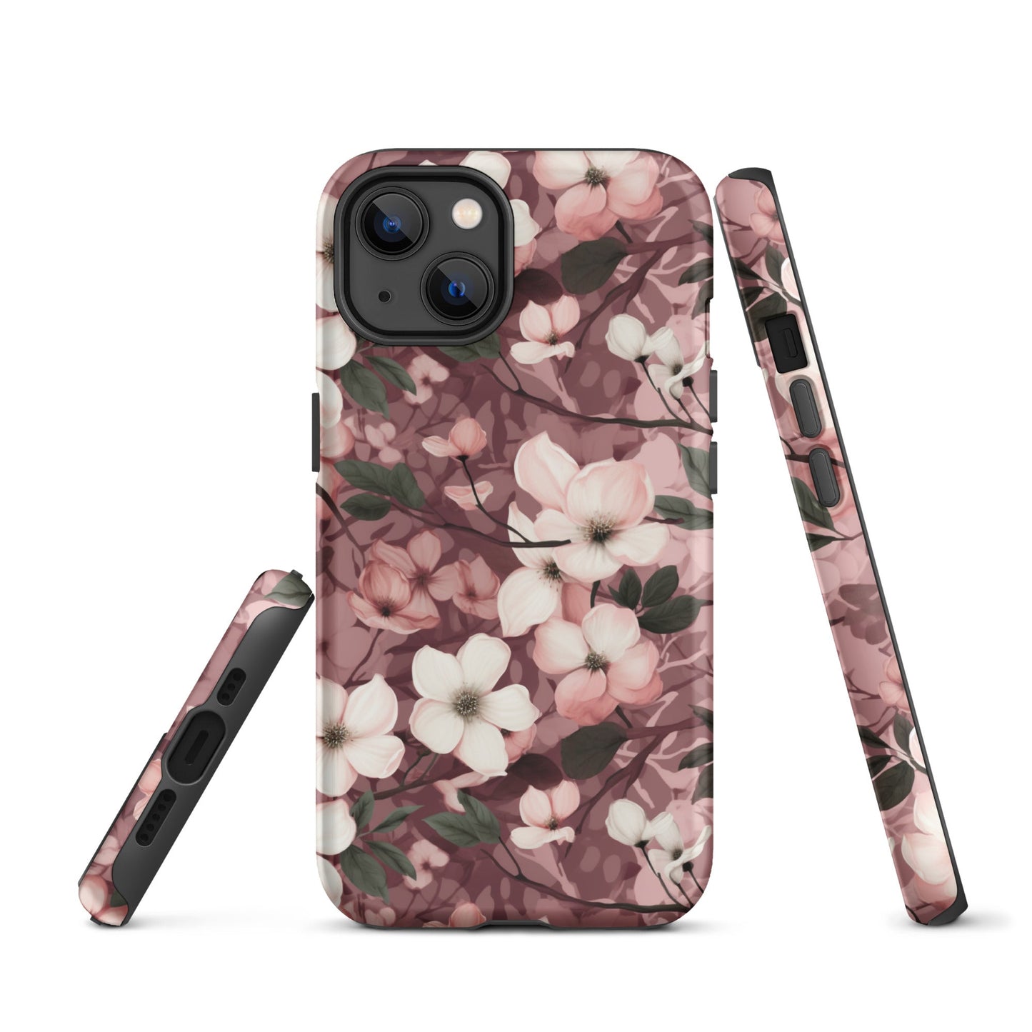 Sparse Dogwood Blossoms - Elegant Floral Design - iPhone Case - Pattern Symphony