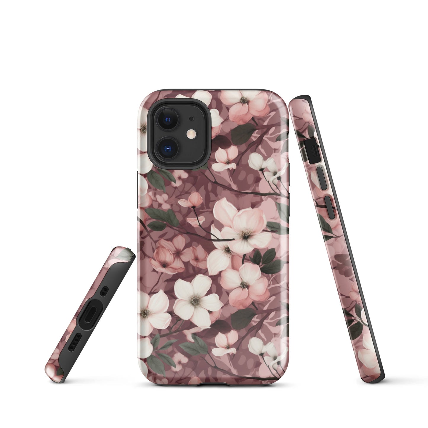 Sparse Dogwood Blossoms - Elegant Floral Design - iPhone Case - Pattern Symphony