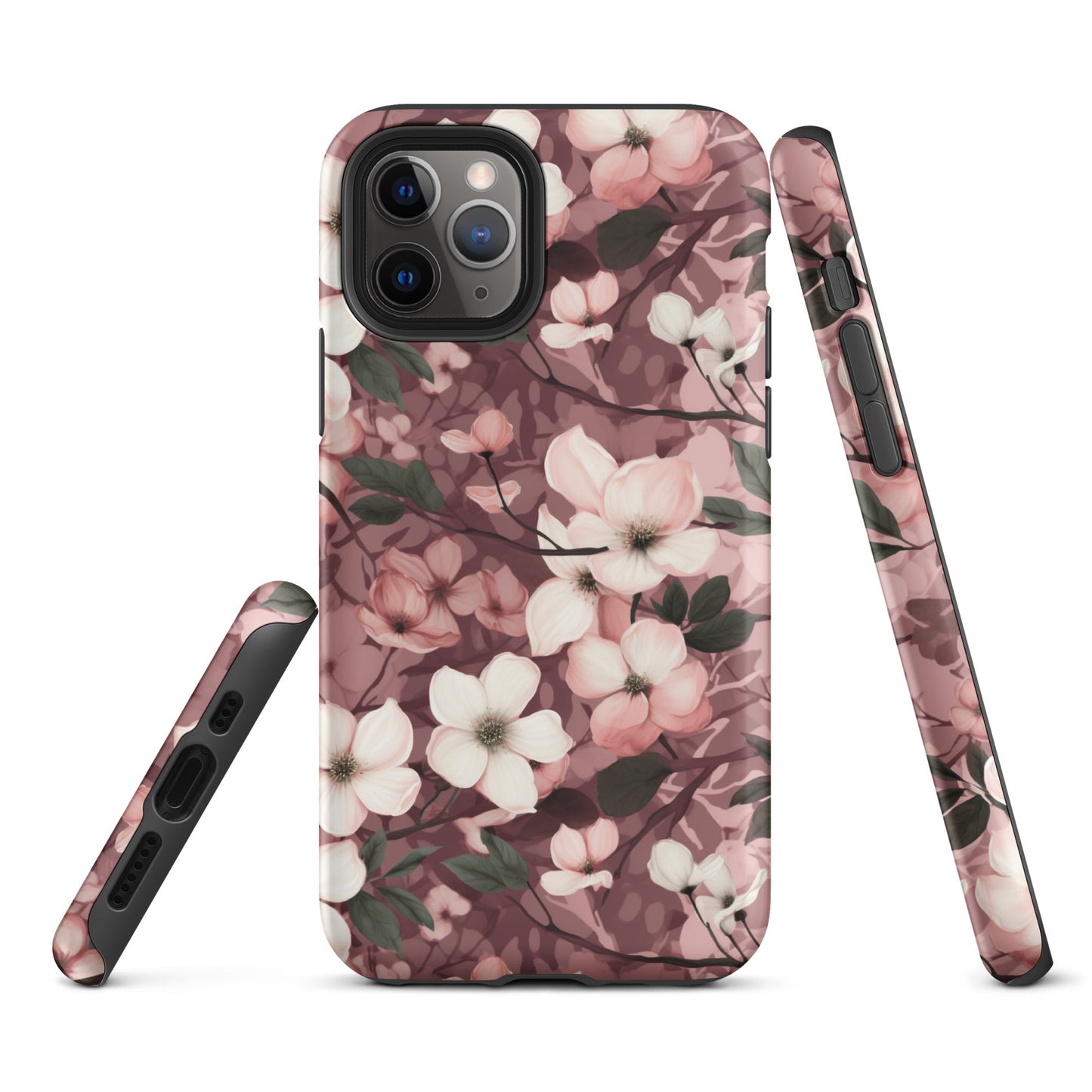 Sparse Dogwood Blossoms - Elegant Floral Design - iPhone Case - Pattern Symphony