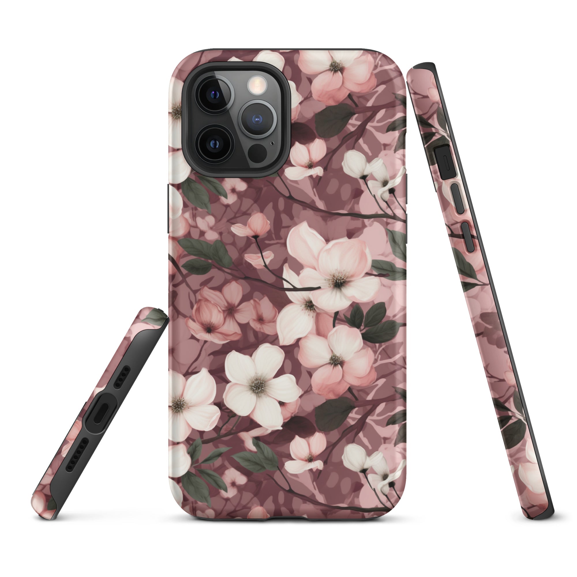 Sparse Dogwood Blossoms - Elegant Floral Design - iPhone Case - Pattern Symphony