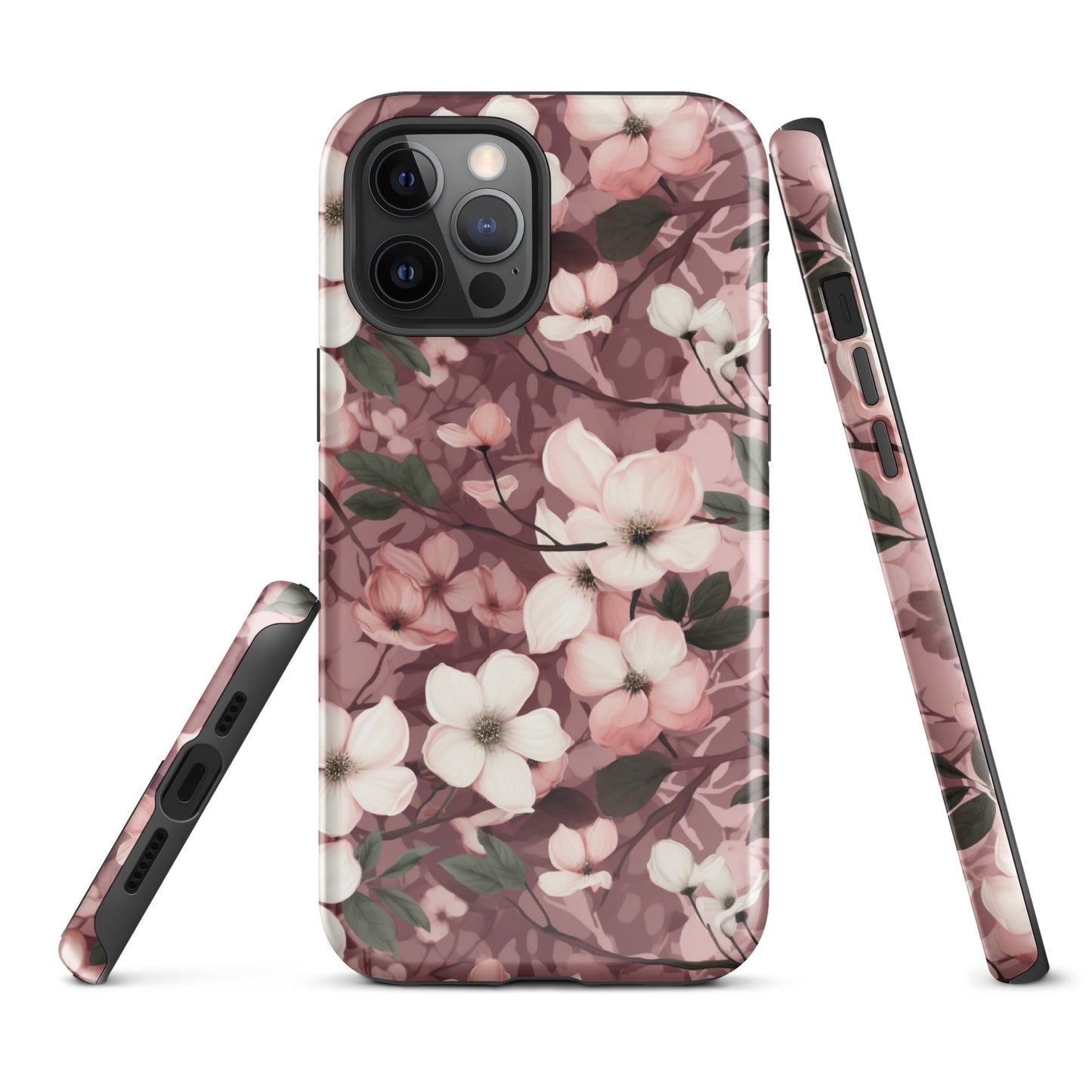 Sparse Dogwood Blossoms - Elegant Floral Design - iPhone Case - Pattern Symphony