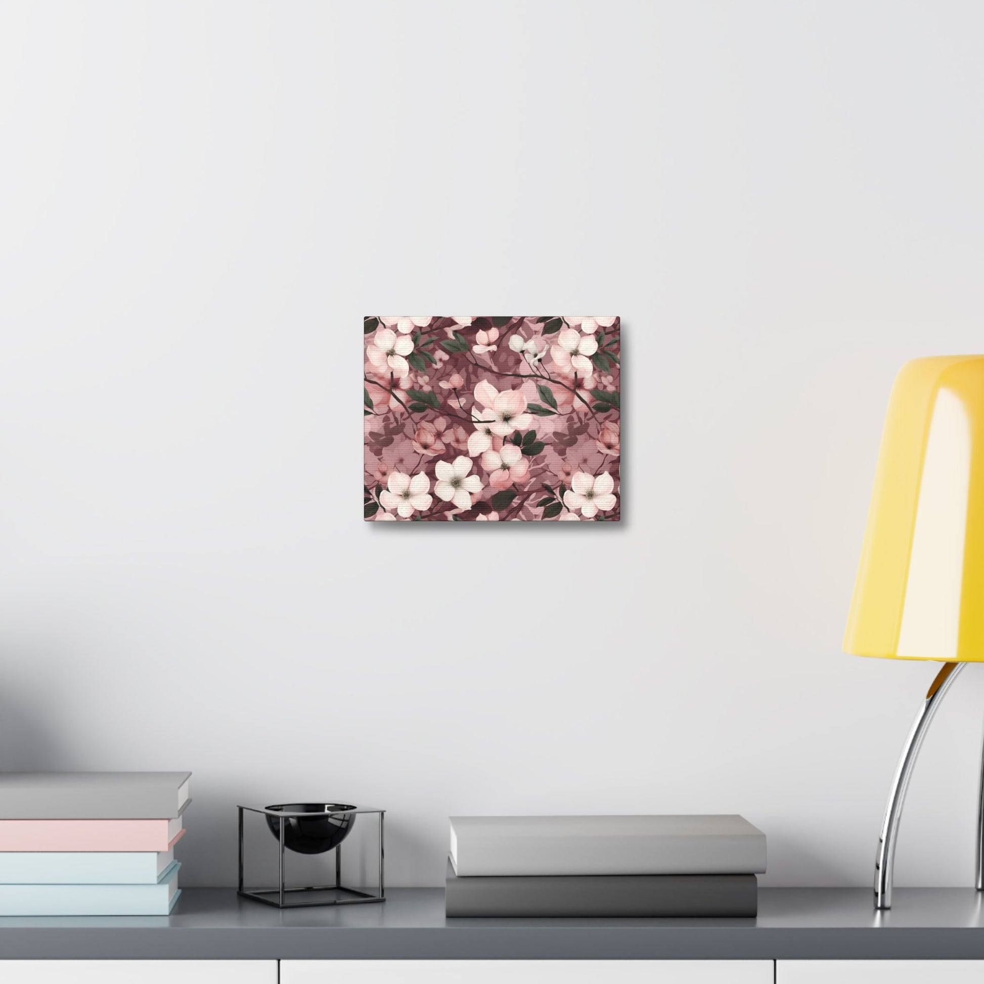 Sparse Dogwood Blossoms - Elegant Floral Design - Wall Art Canvas - Pattern Symphony