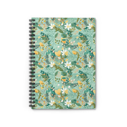 Spring Symphony Spiral Notebook - Lined Pages with Lush Floral Cover - Spiral Notebook - Ruled Line Paper products Pattern Symphony   