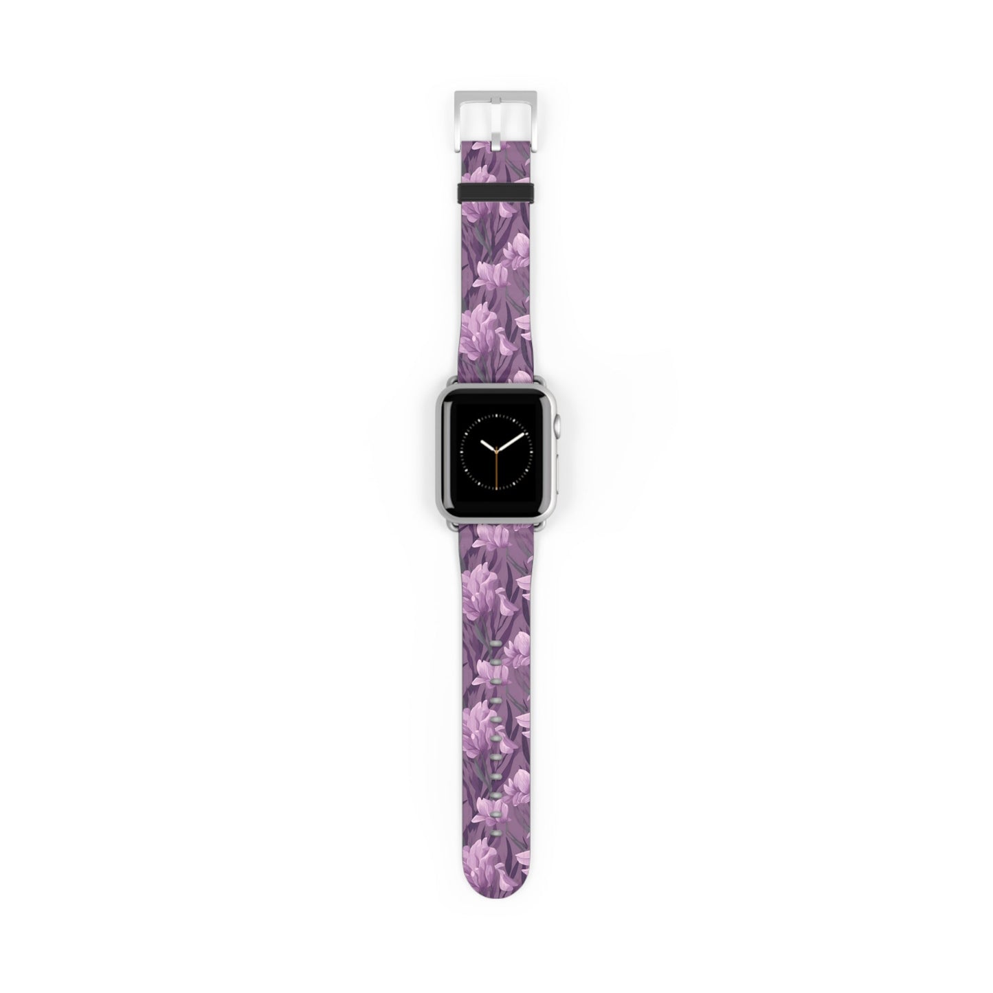 Springtime Violet Harmony - Delicate Purple Blooms Design - Apple Watch Strap - Pattern Symphony