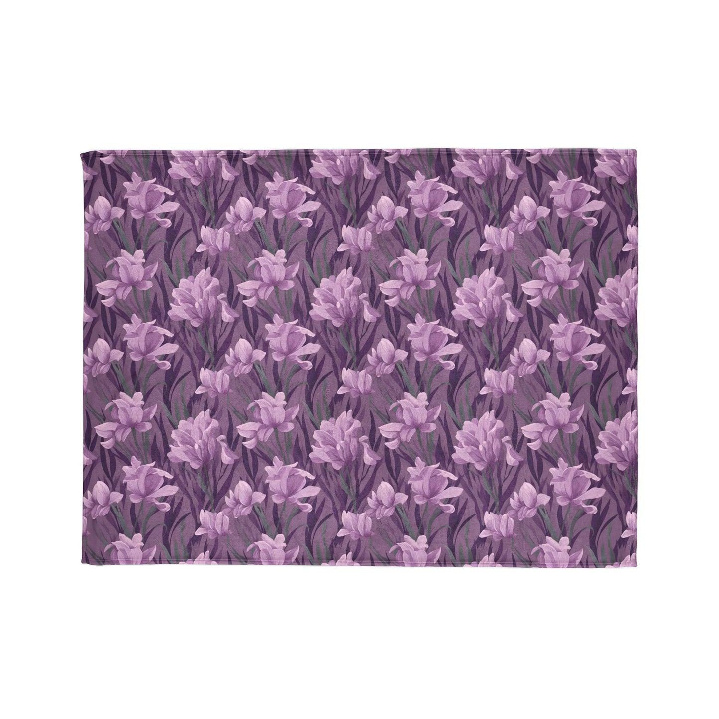 Springtime Violet Harmony - Delicate Purple Blooms Design - Sofa Throws - Pattern Symphony