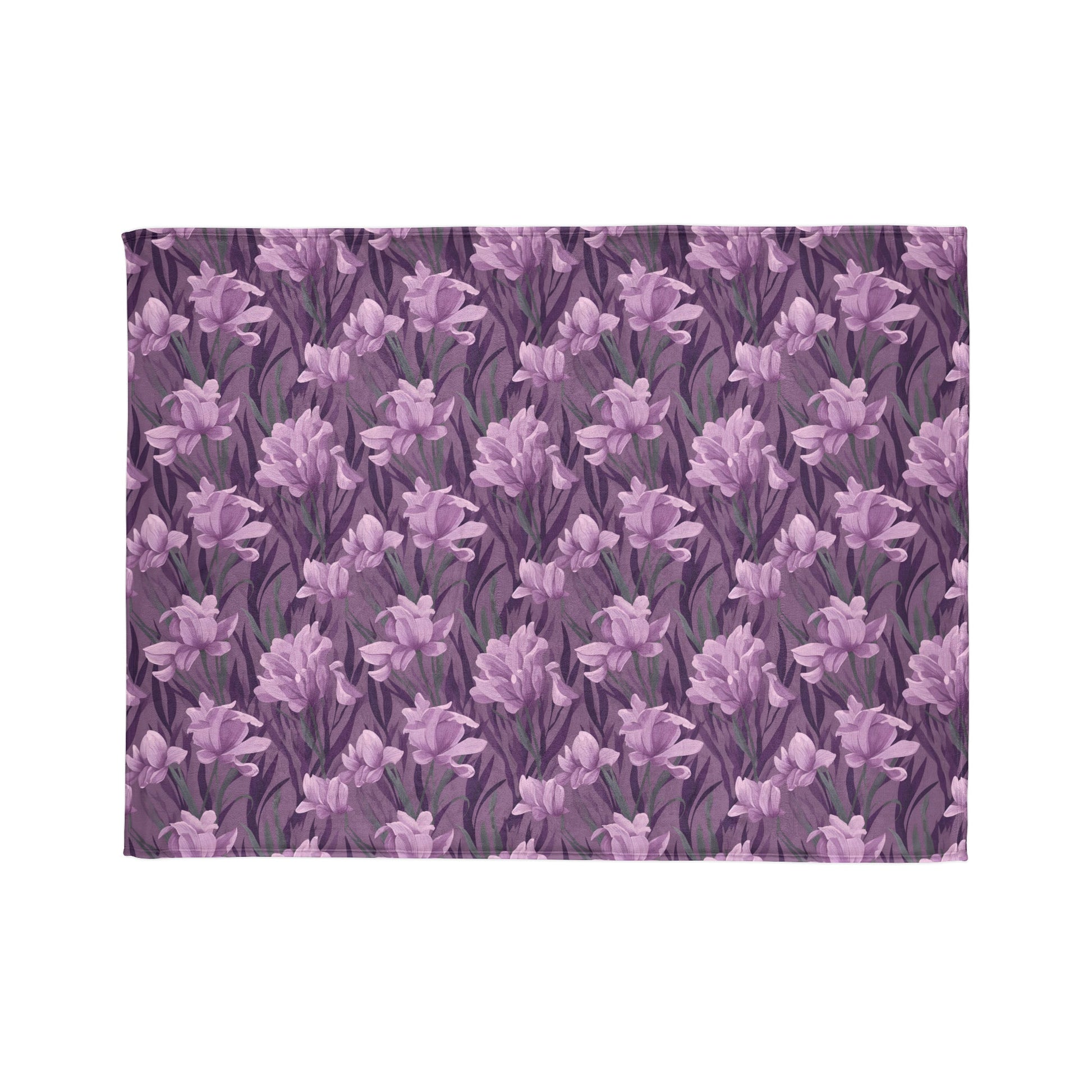 Springtime Violet Harmony - Delicate Purple Blooms Design - Sofa Throws - Pattern Symphony