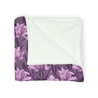 Springtime Violet Harmony - Delicate Purple Blooms Design - Sofa Throws - Pattern Symphony