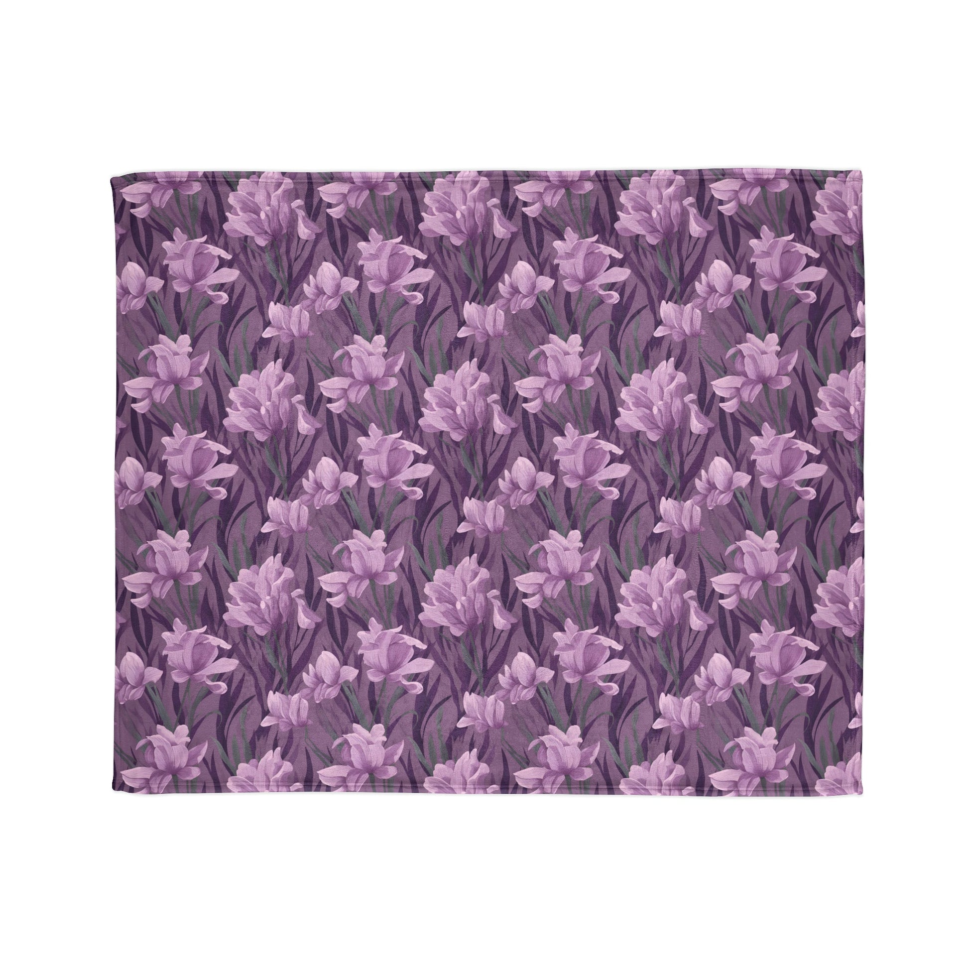 Springtime Violet Harmony - Delicate Purple Blooms Design - Sofa Throws - Pattern Symphony