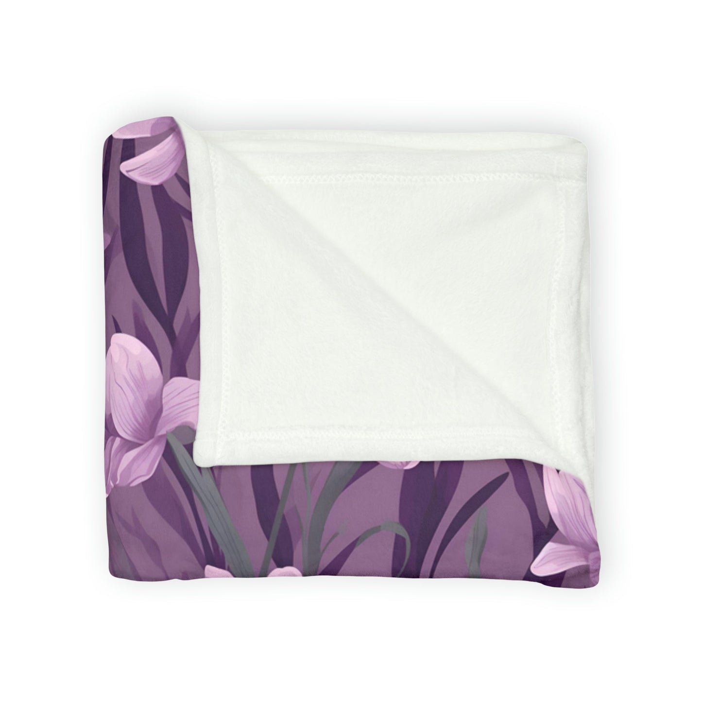 Springtime Violet Harmony - Delicate Purple Blooms Design - Sofa Throws - Pattern Symphony