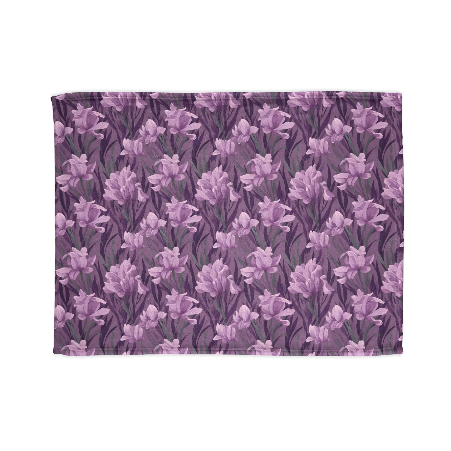 Springtime Violet Harmony - Delicate Purple Blooms Design - Sofa Throws - Pattern Symphony