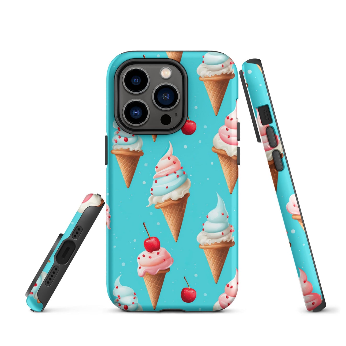 Sundae Funday - Whimsical Ice-cream Cones - iPhone Case - Pattern Symphony