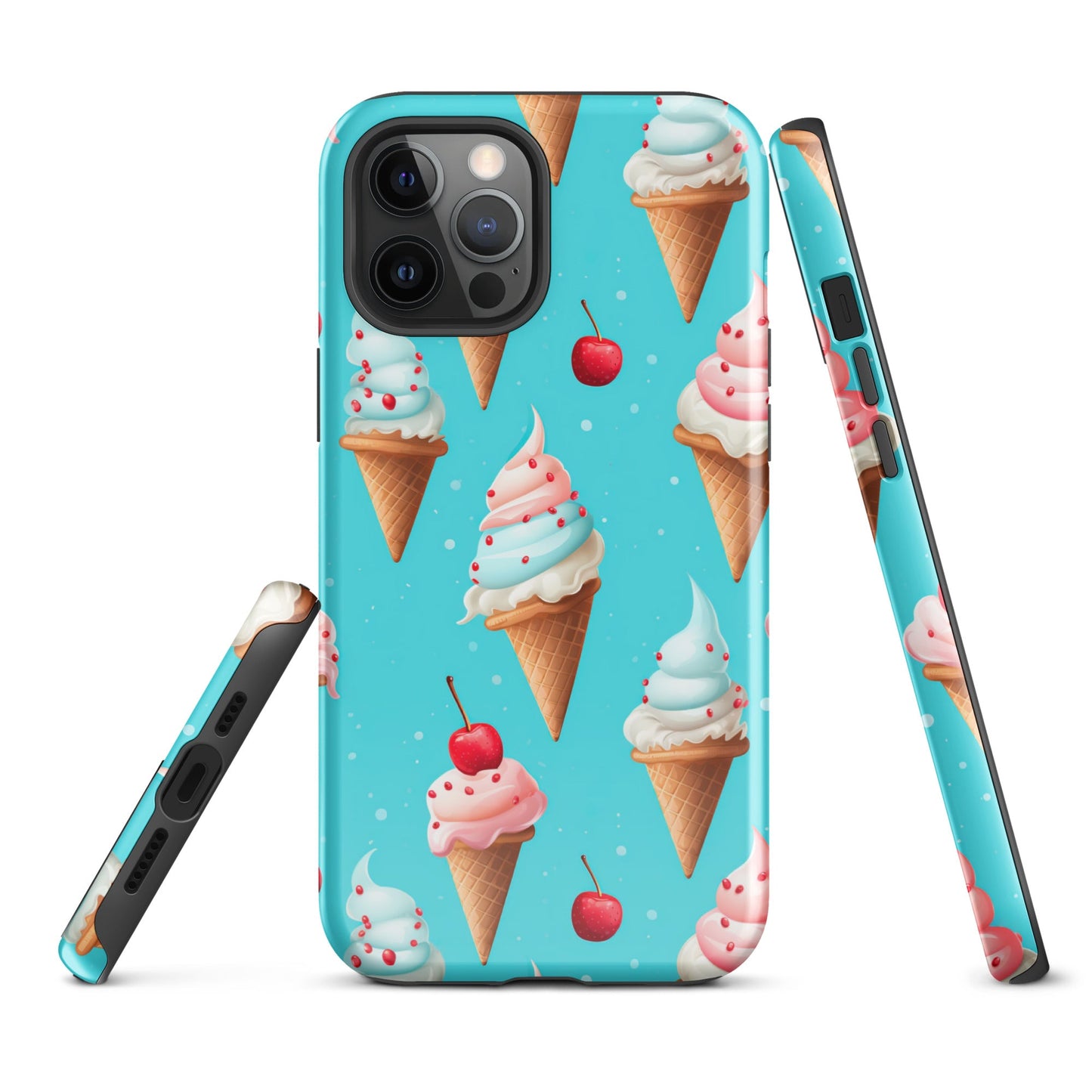 Sundae Funday - Whimsical Ice-cream Cones - iPhone Case - Pattern Symphony