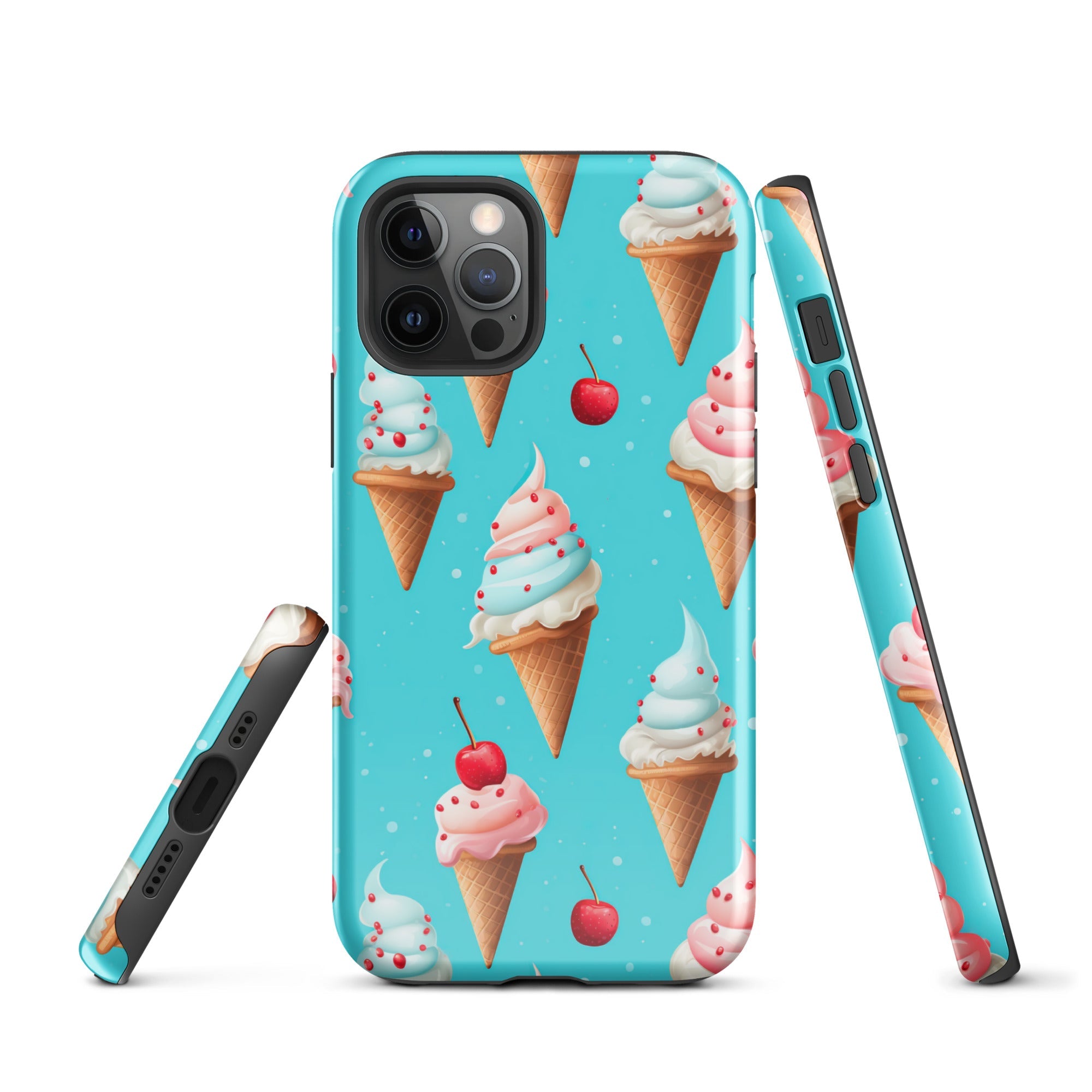 Sundae Funday - Whimsical Ice-cream Cones - iPhone Case - Pattern Symphony