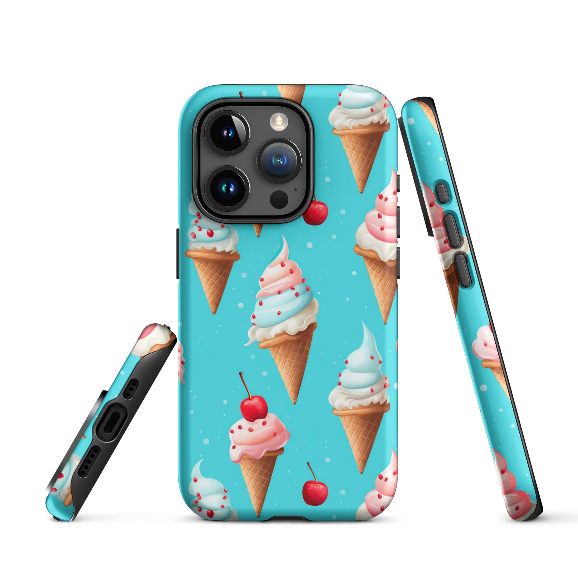 Sundae Funday - Whimsical Ice-cream Cones - iPhone Case - Pattern Symphony