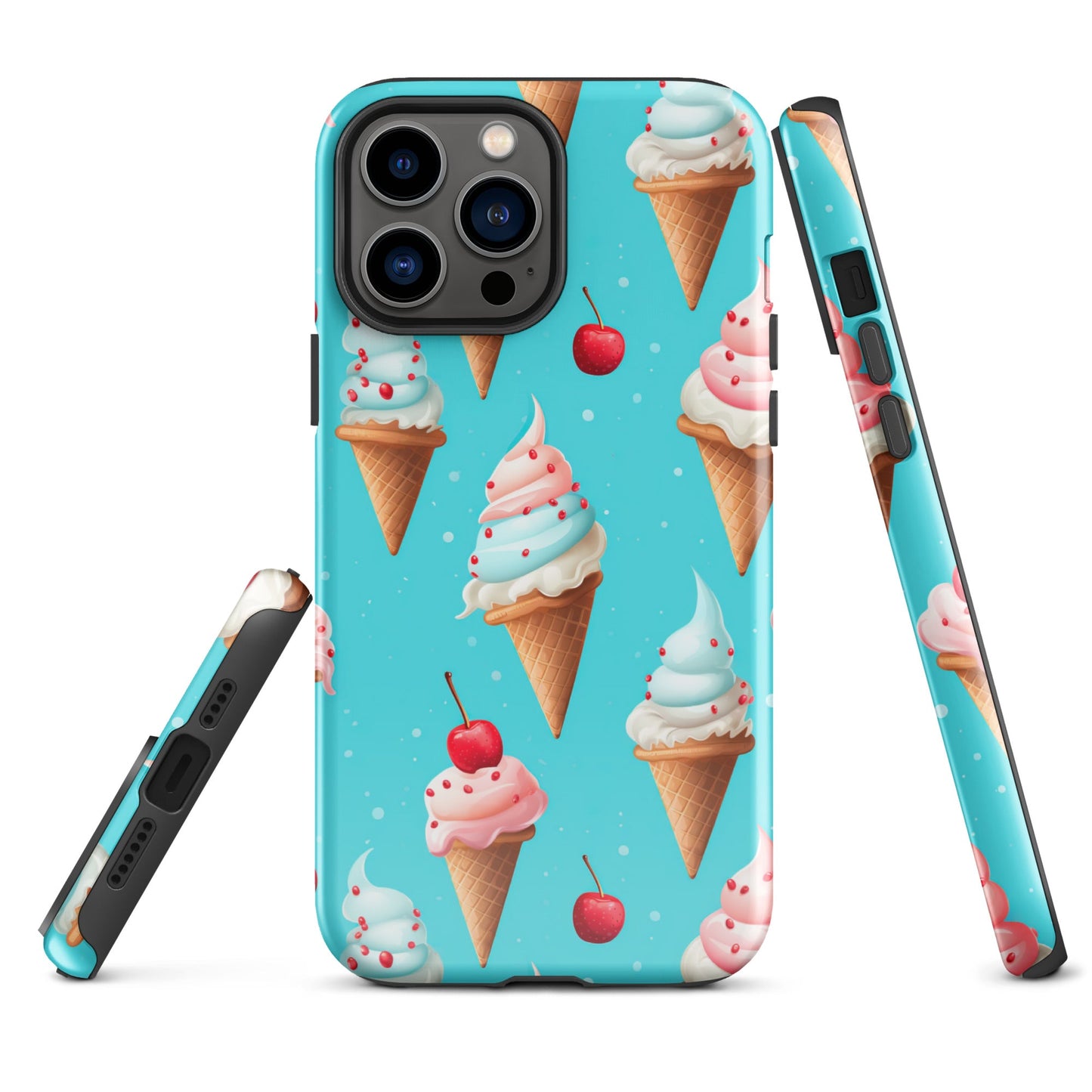 Sundae Funday - Whimsical Ice-cream Cones - iPhone Case - Pattern Symphony