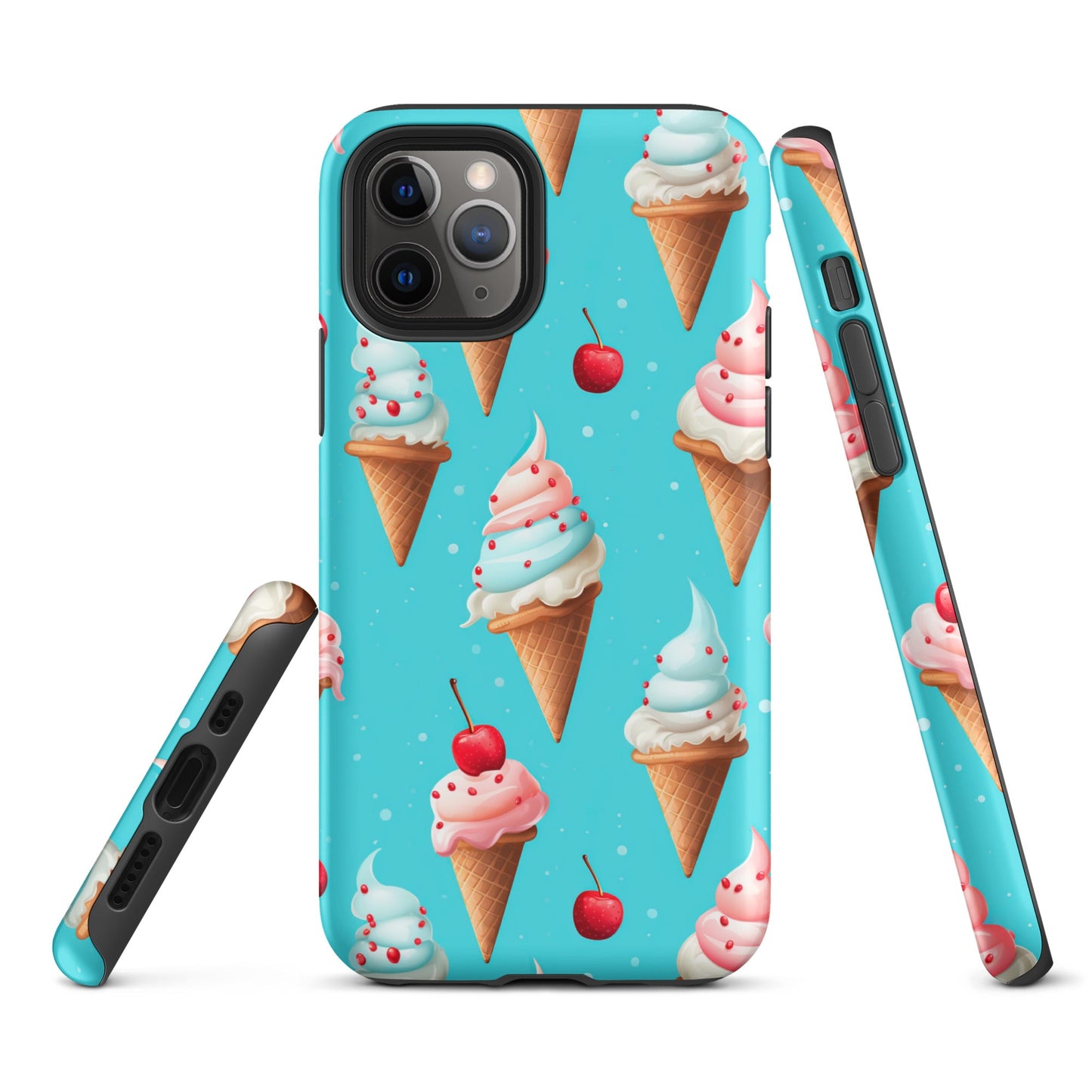 Sundae Funday - Whimsical Ice-cream Cones - iPhone Case - Pattern Symphony