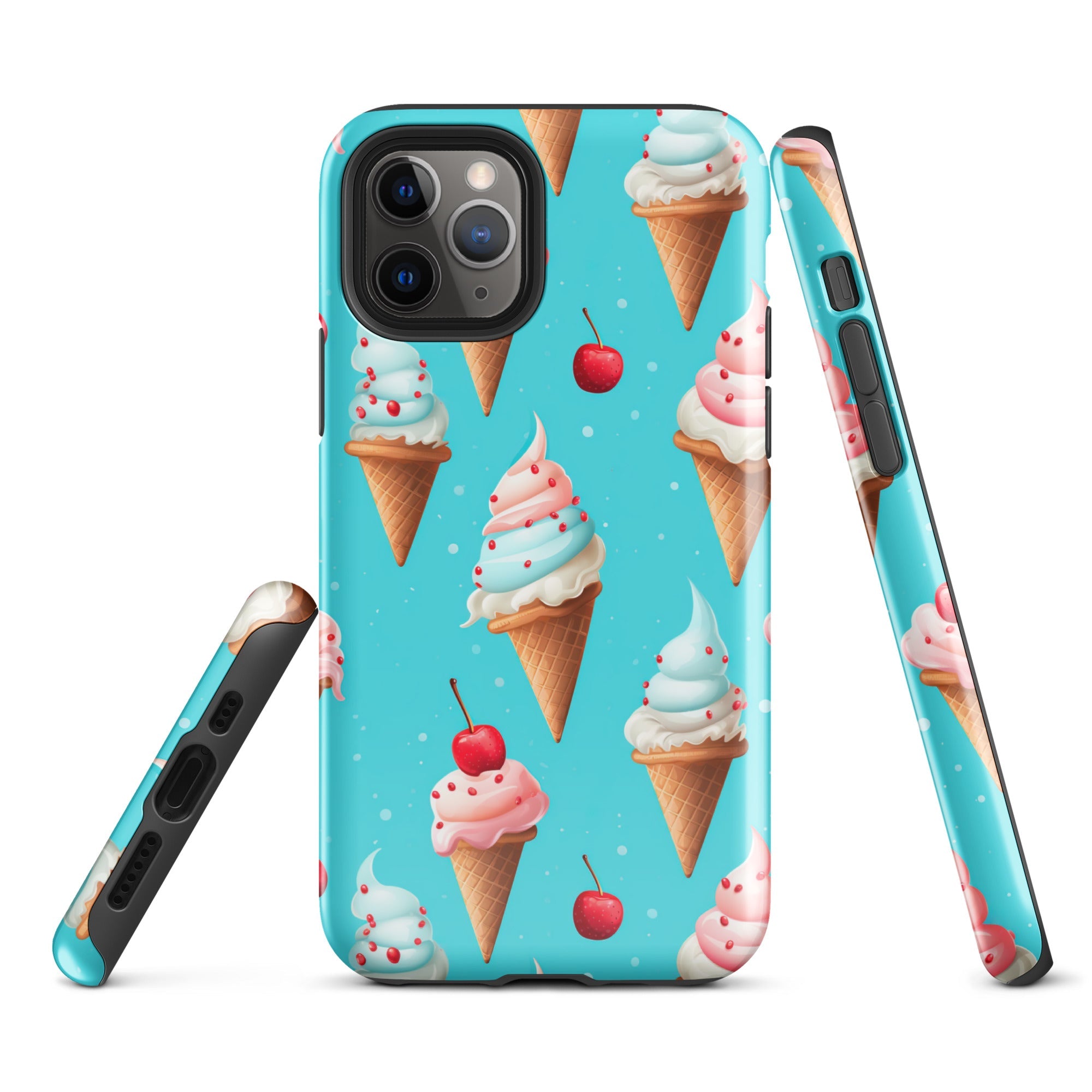 Sundae Funday - Whimsical Ice-cream Cones - iPhone Case - Pattern Symphony