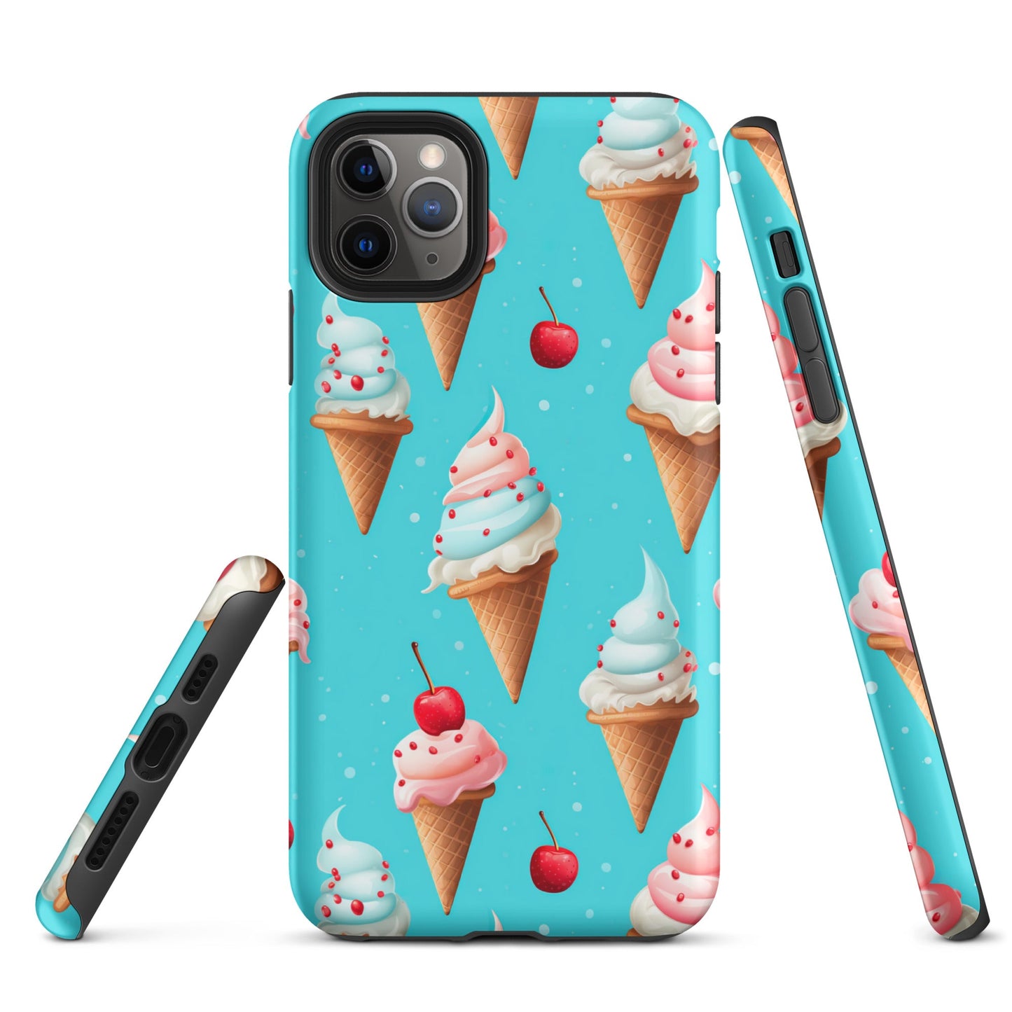 Sundae Funday - Whimsical Ice-cream Cones - iPhone Case - Pattern Symphony