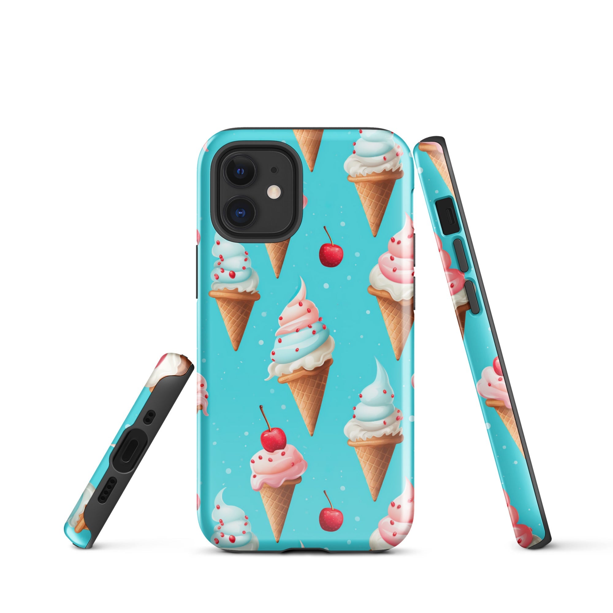 Sundae Funday - Whimsical Ice-cream Cones - iPhone Case - Pattern Symphony