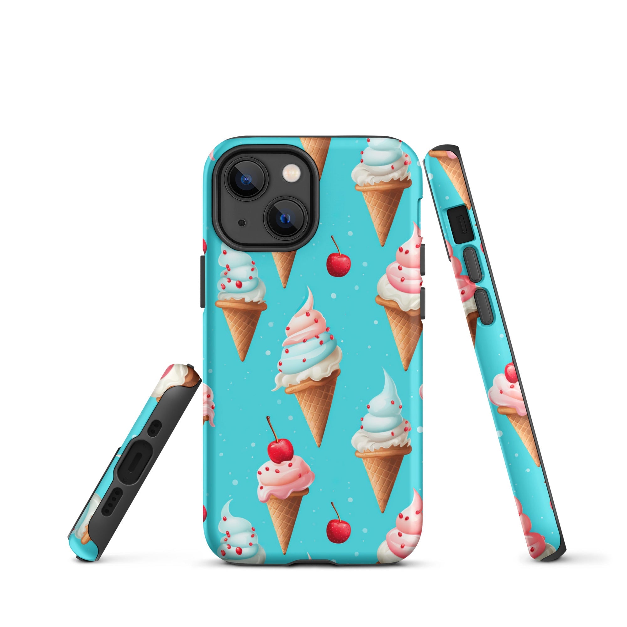 Sundae Funday - Whimsical Ice-cream Cones - iPhone Case - Pattern Symphony