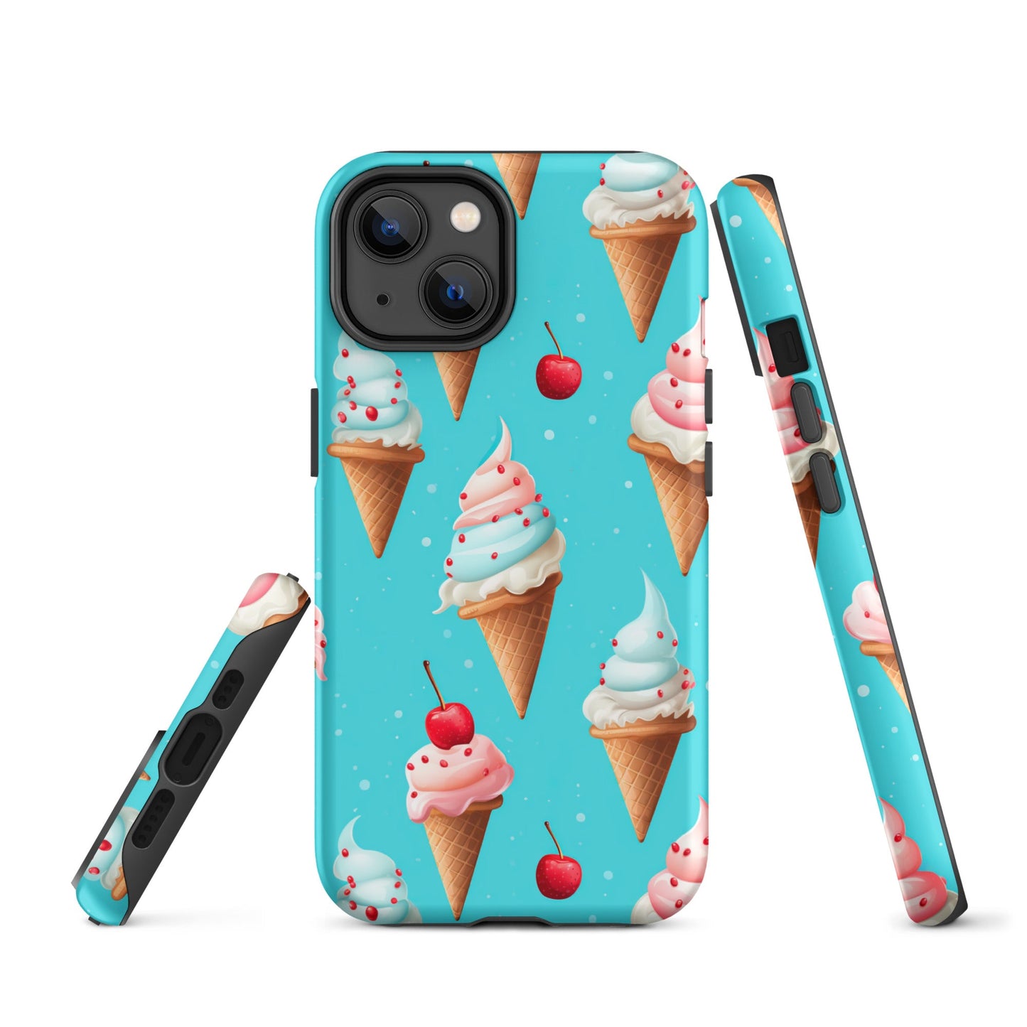 Sundae Funday - Whimsical Ice-cream Cones - iPhone Case - Pattern Symphony