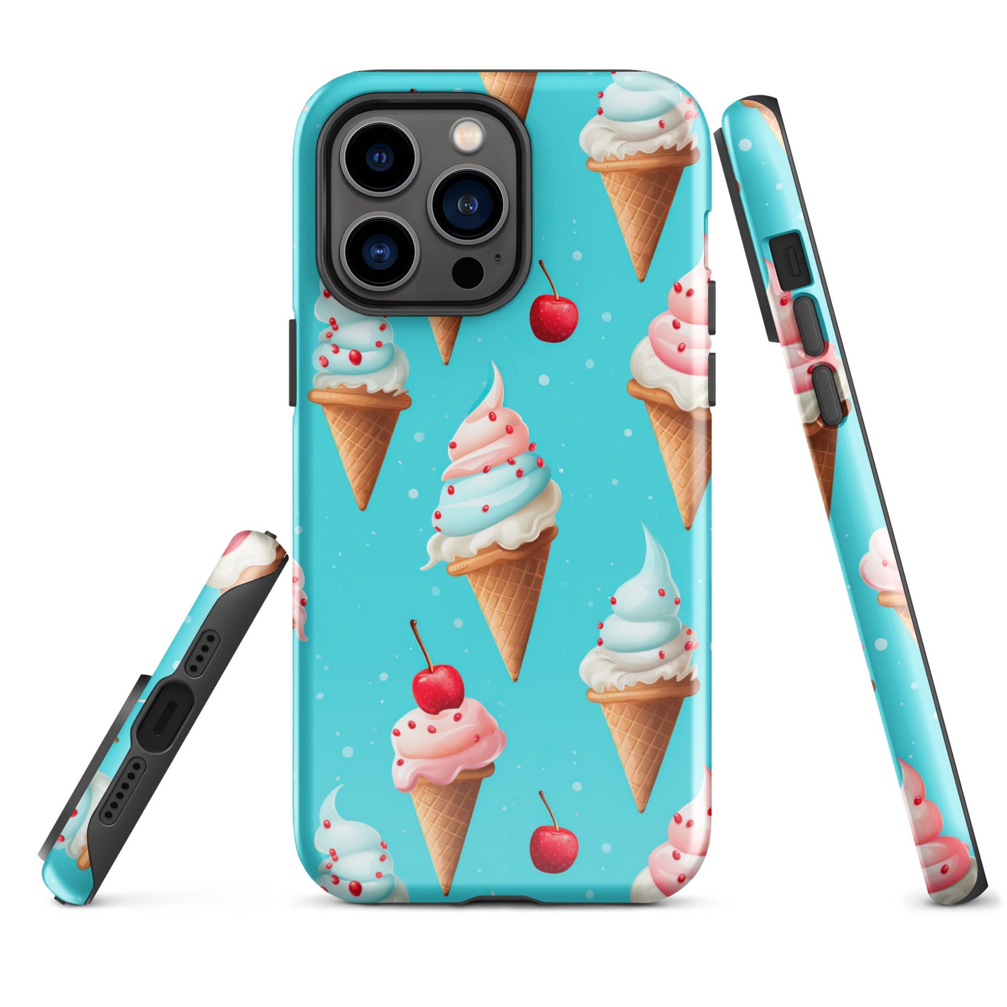 Sundae Funday - Whimsical Ice-cream Cones - iPhone Case - Pattern Symphony