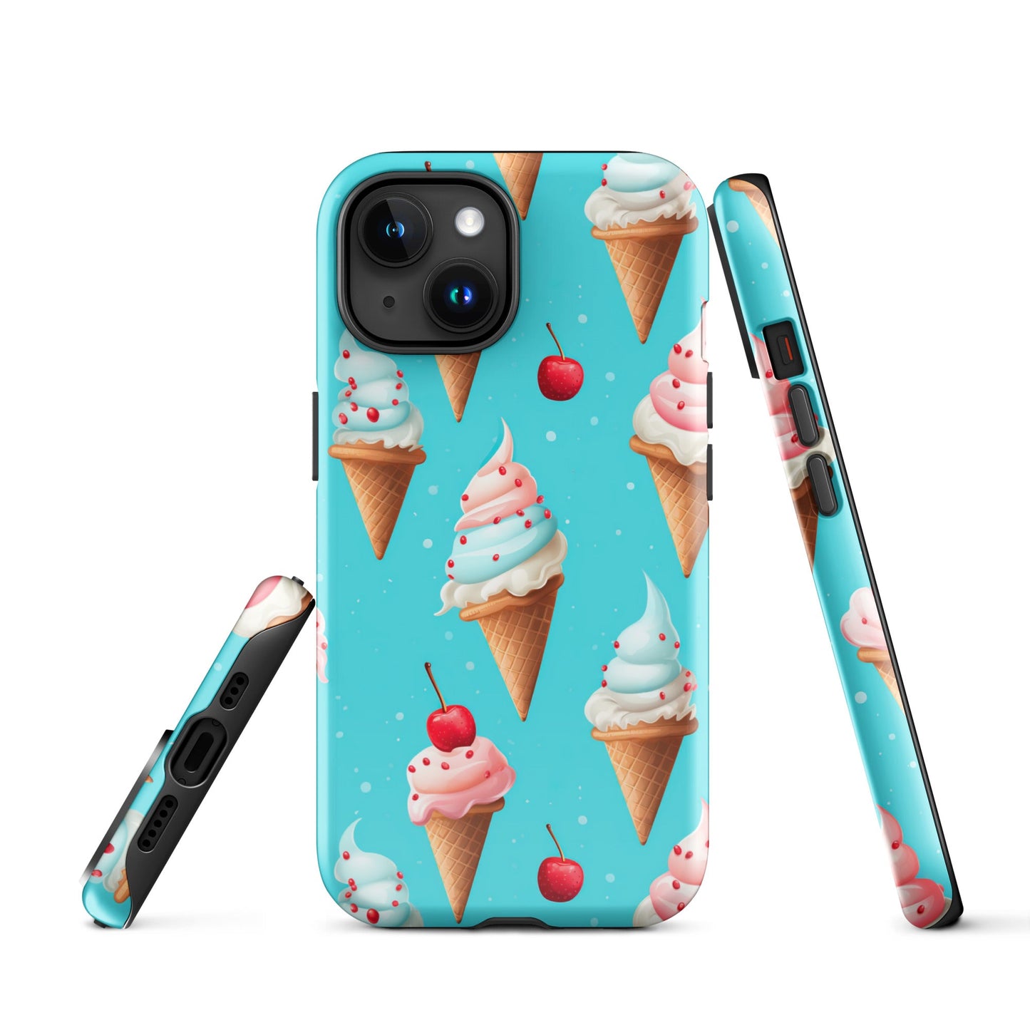 Sundae Funday - Whimsical Ice-cream Cones - iPhone Case - Pattern Symphony