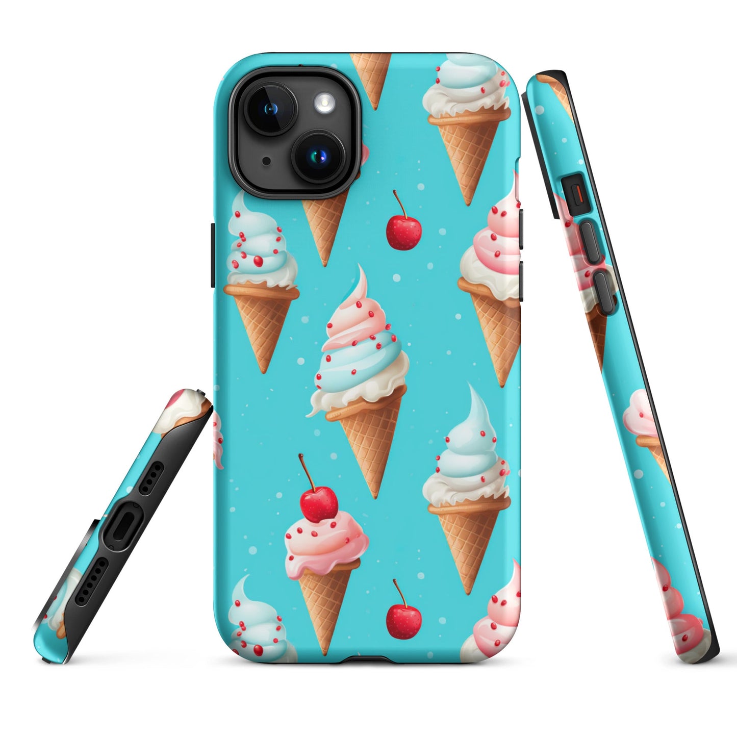 Sundae Funday - Whimsical Ice-cream Cones - iPhone Case - Pattern Symphony