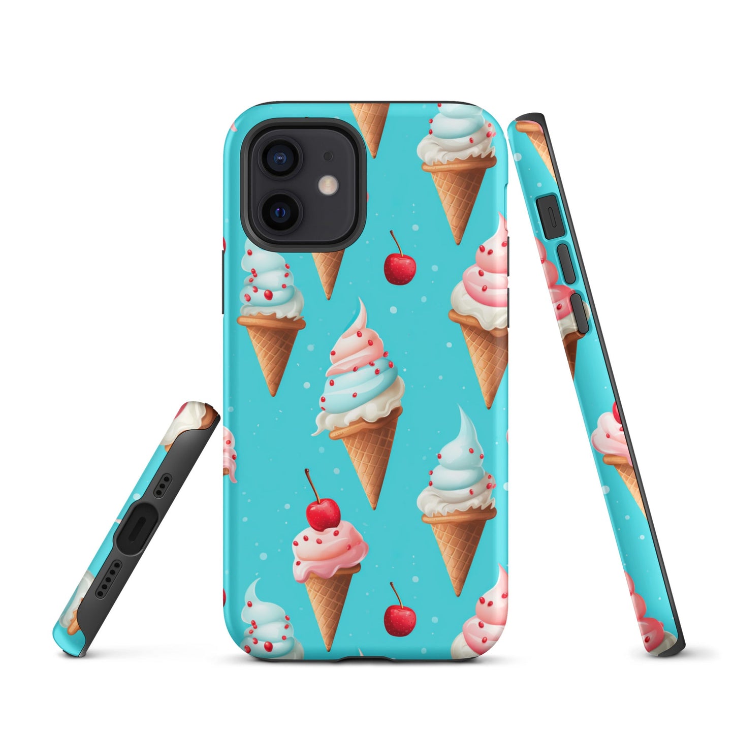 Sundae Funday - Whimsical Ice-cream Cones - iPhone Case - Pattern Symphony