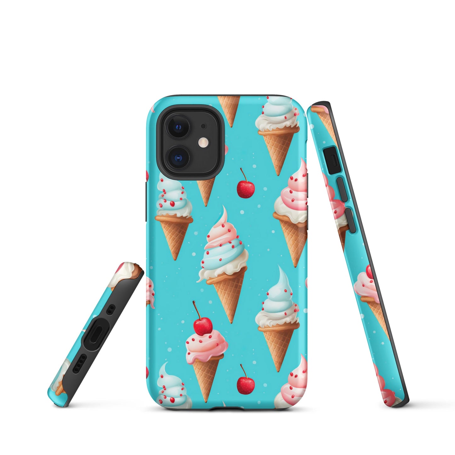 Sundae Funday - Whimsical Ice-cream Cones - iPhone Case - Pattern Symphony