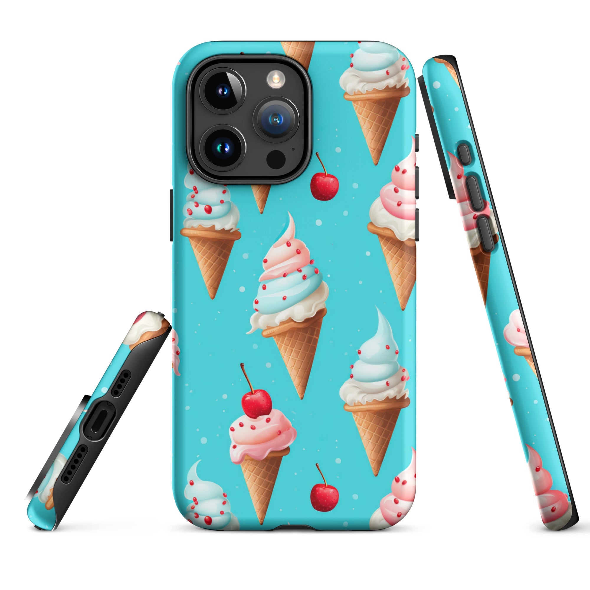 Sundae Funday - Whimsical Ice-cream Cones - iPhone Case - Pattern Symphony