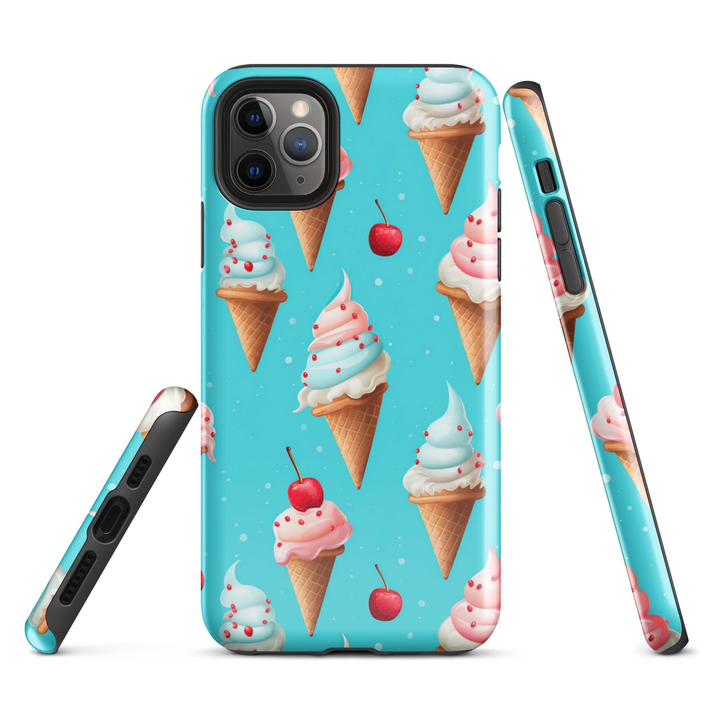 Sundae Funday - Whimsical Ice-cream Cones - iPhone Case - Pattern Symphony