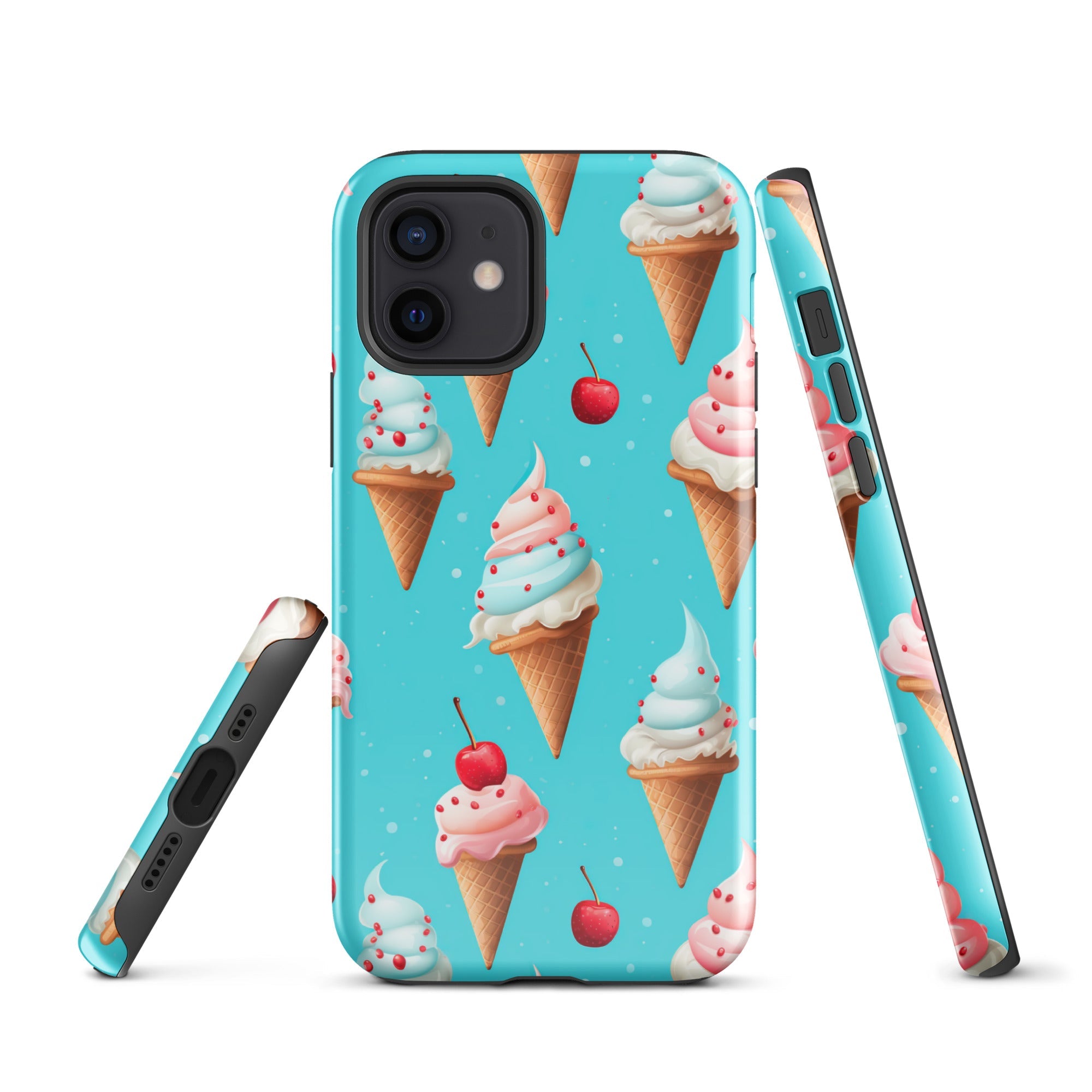 Sundae Funday - Whimsical Ice-cream Cones - iPhone Case - Pattern Symphony