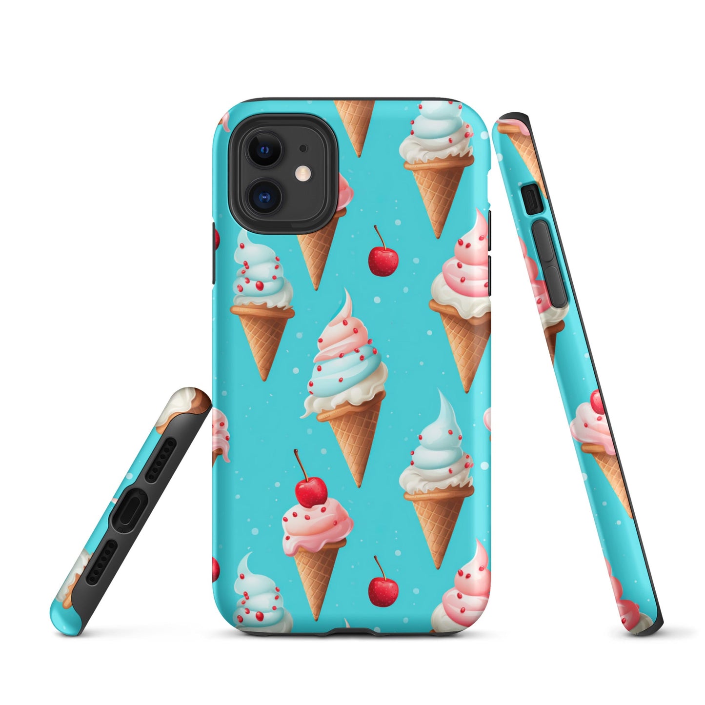 Sundae Funday - Whimsical Ice-cream Cones - iPhone Case - Pattern Symphony