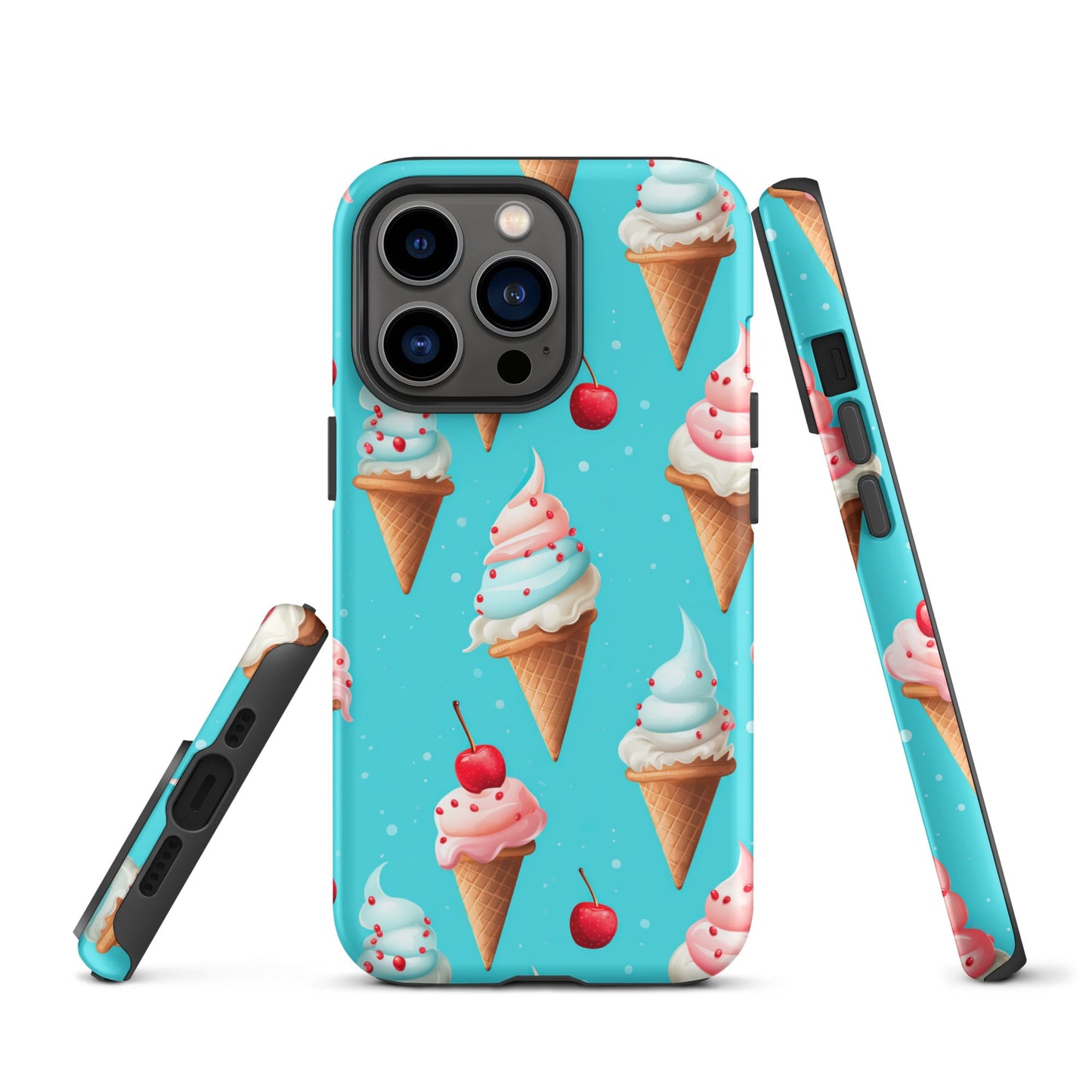 Sundae Funday - Whimsical Ice-cream Cones - iPhone Case - Pattern Symphony