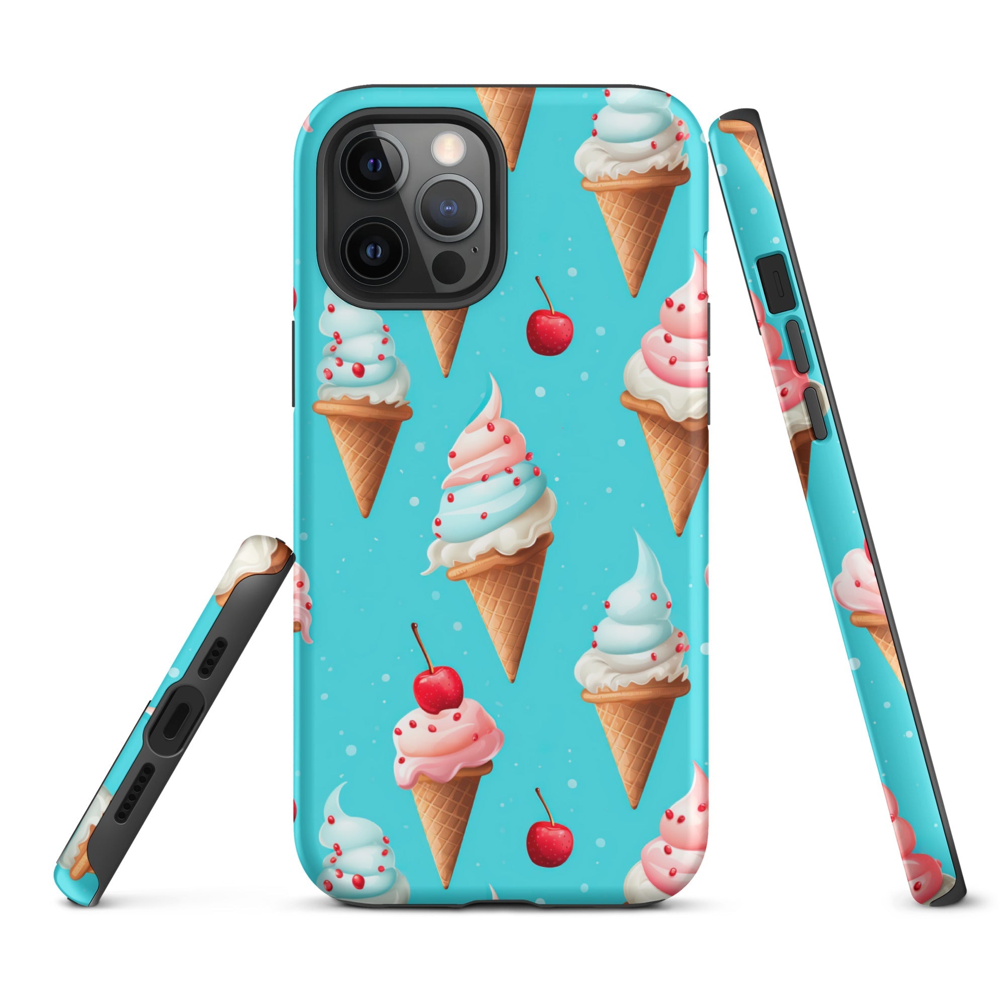 Sundae Funday - Whimsical Ice-cream Cones - iPhone Case - Pattern Symphony