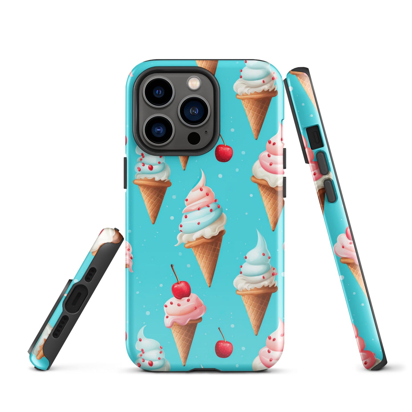 Sundae Funday - Whimsical Ice-cream Cones - iPhone Case - Pattern Symphony