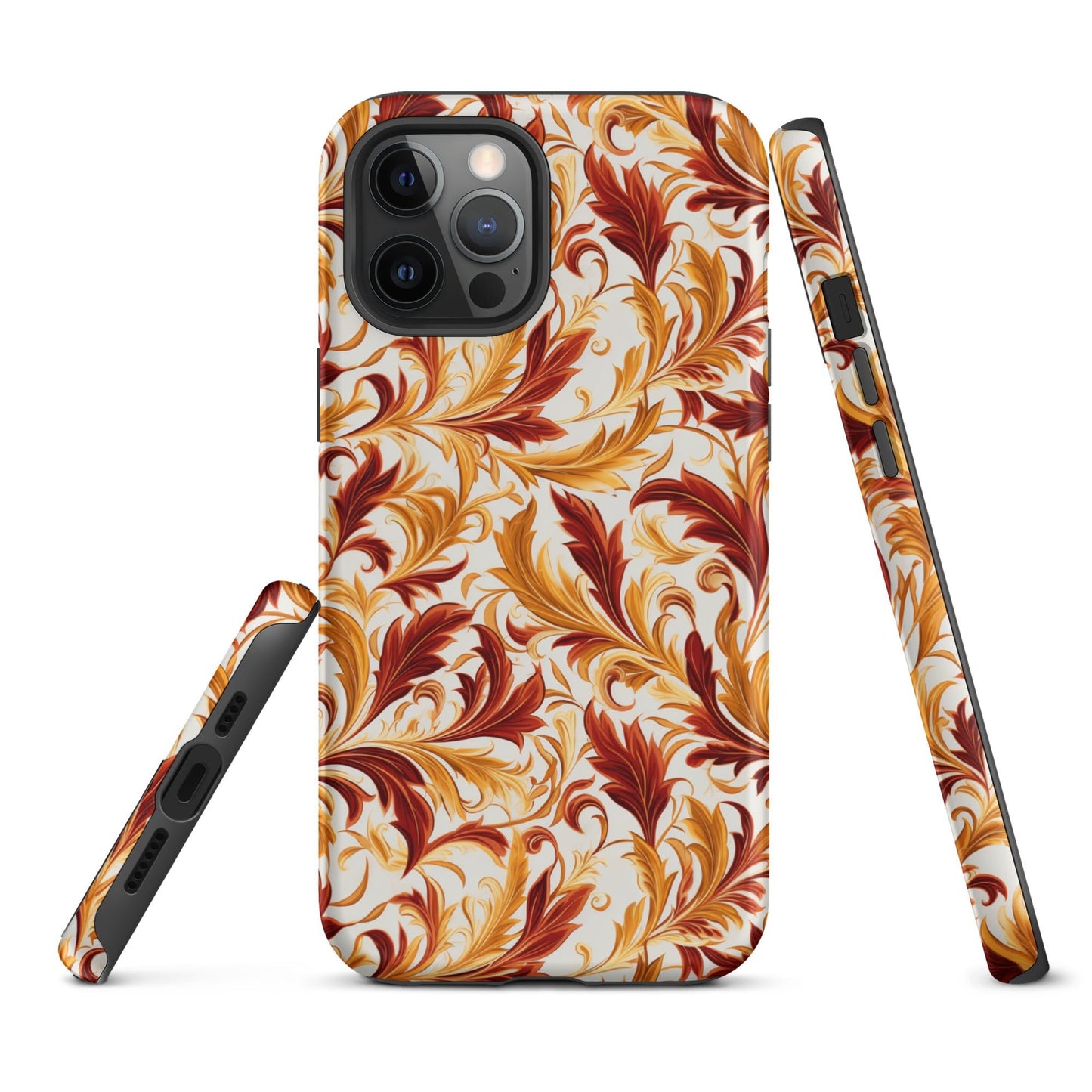 Swirling Autumn - Vortexes of Fall Foliage in Gold and Bronze - iPhone Case - Pattern Symphony