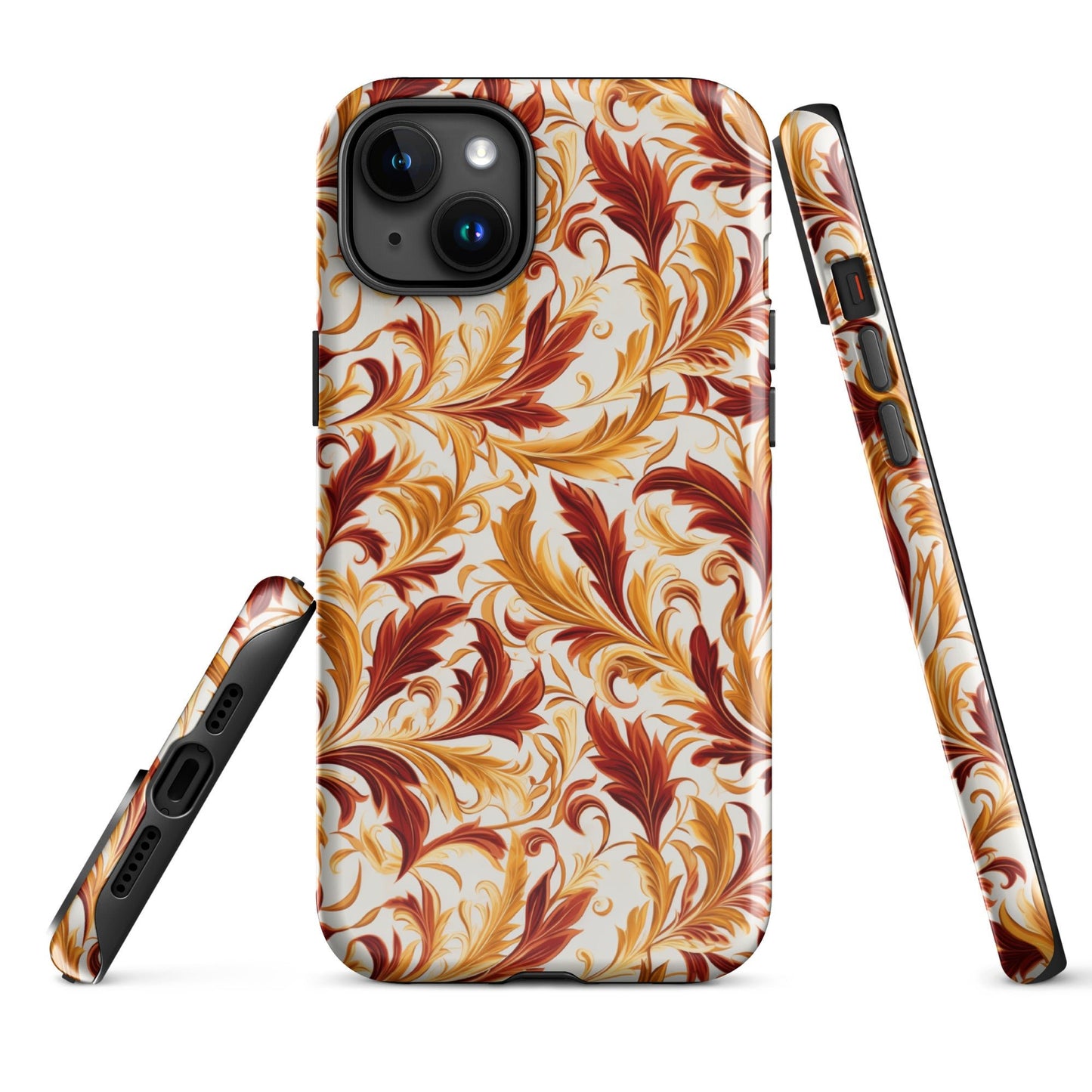 Swirling Autumn - Vortexes of Fall Foliage in Gold and Bronze - iPhone Case - Pattern Symphony